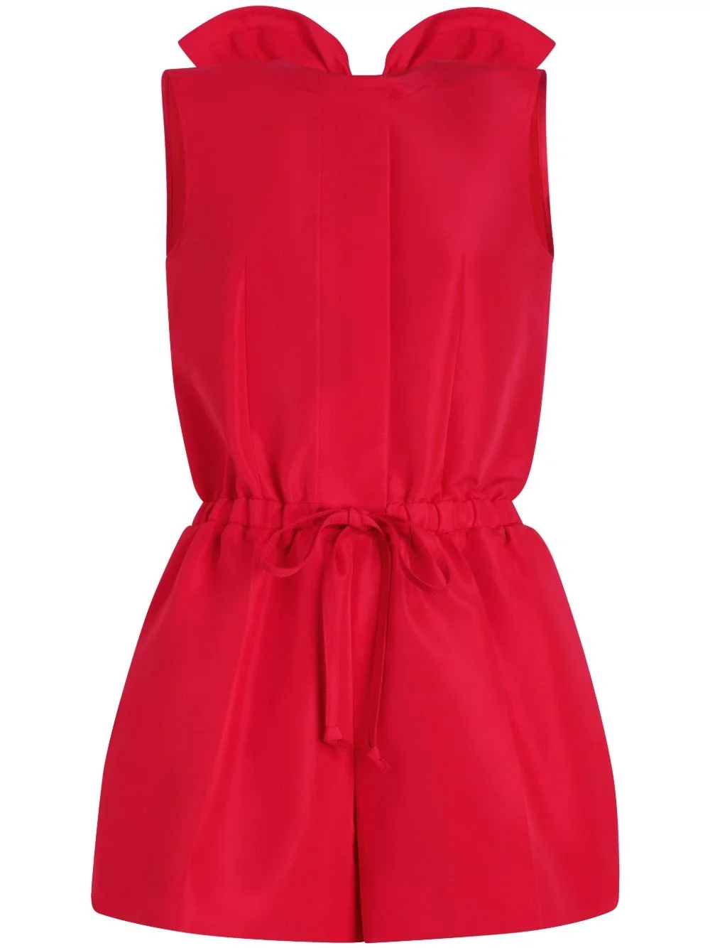 open-back faille playsuit - 1