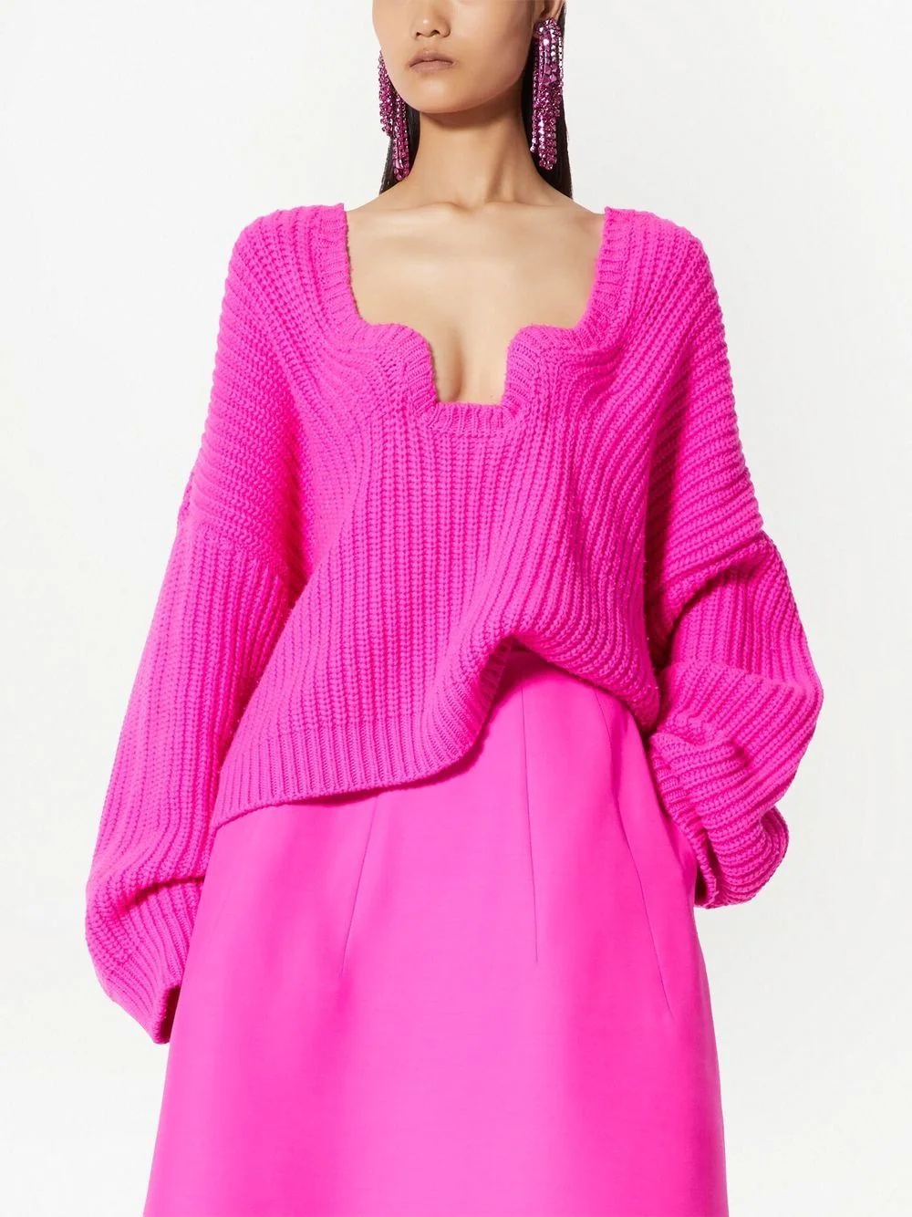 U-neck asymmetric jumper - 3