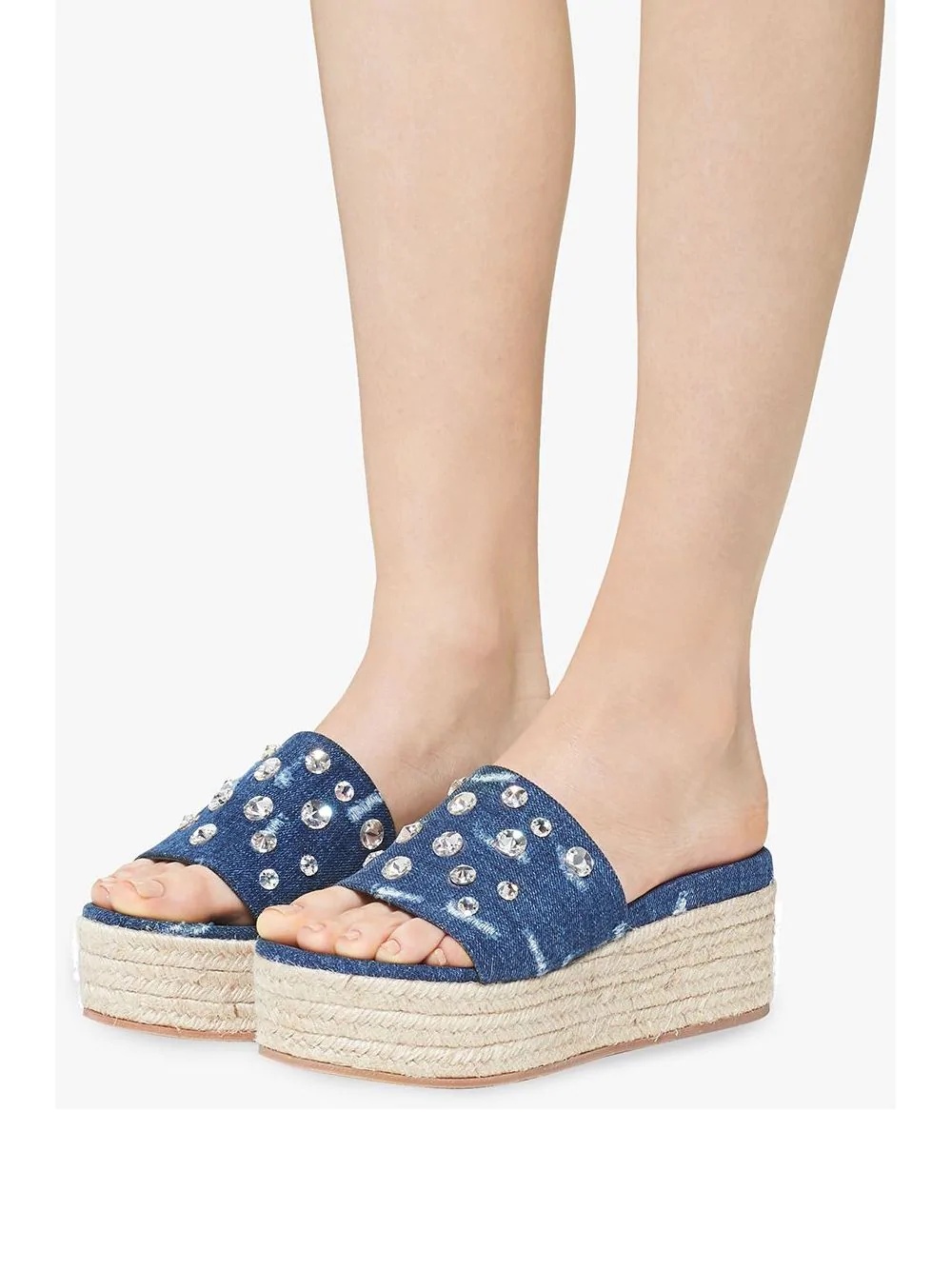 denim platform sandals - 5