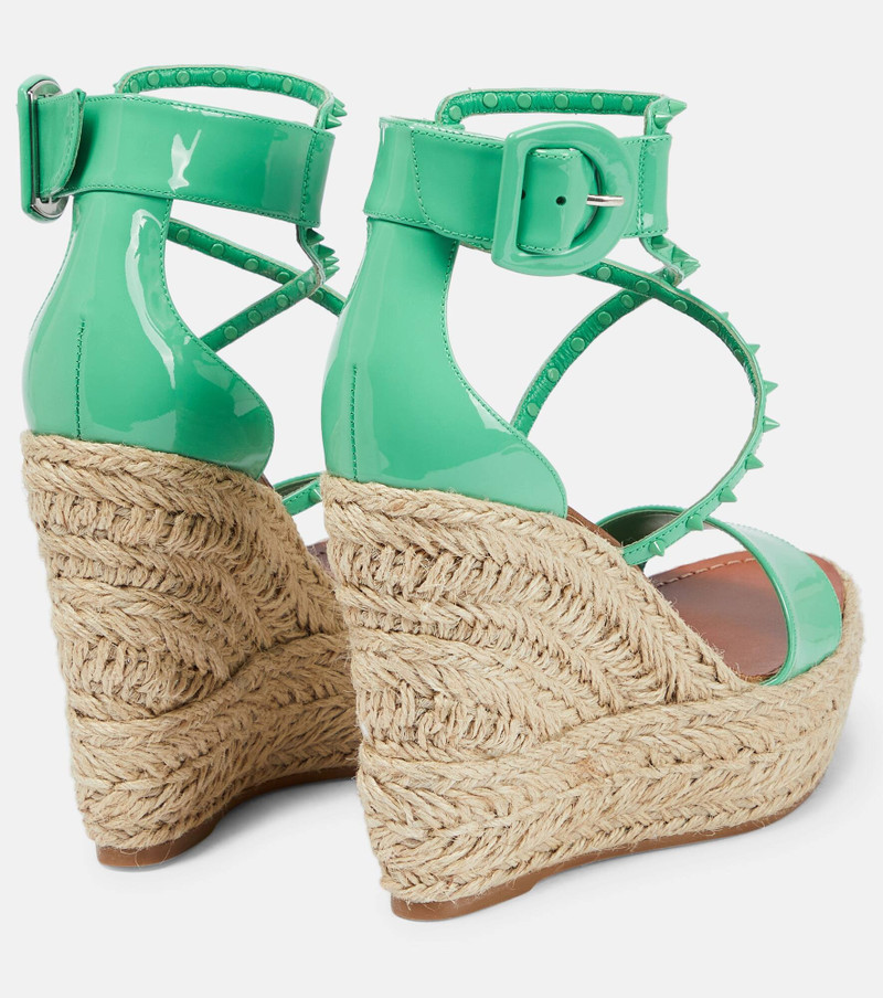 Christian Louboutin Chocazeppa 120 embellished wedge sandals outlook