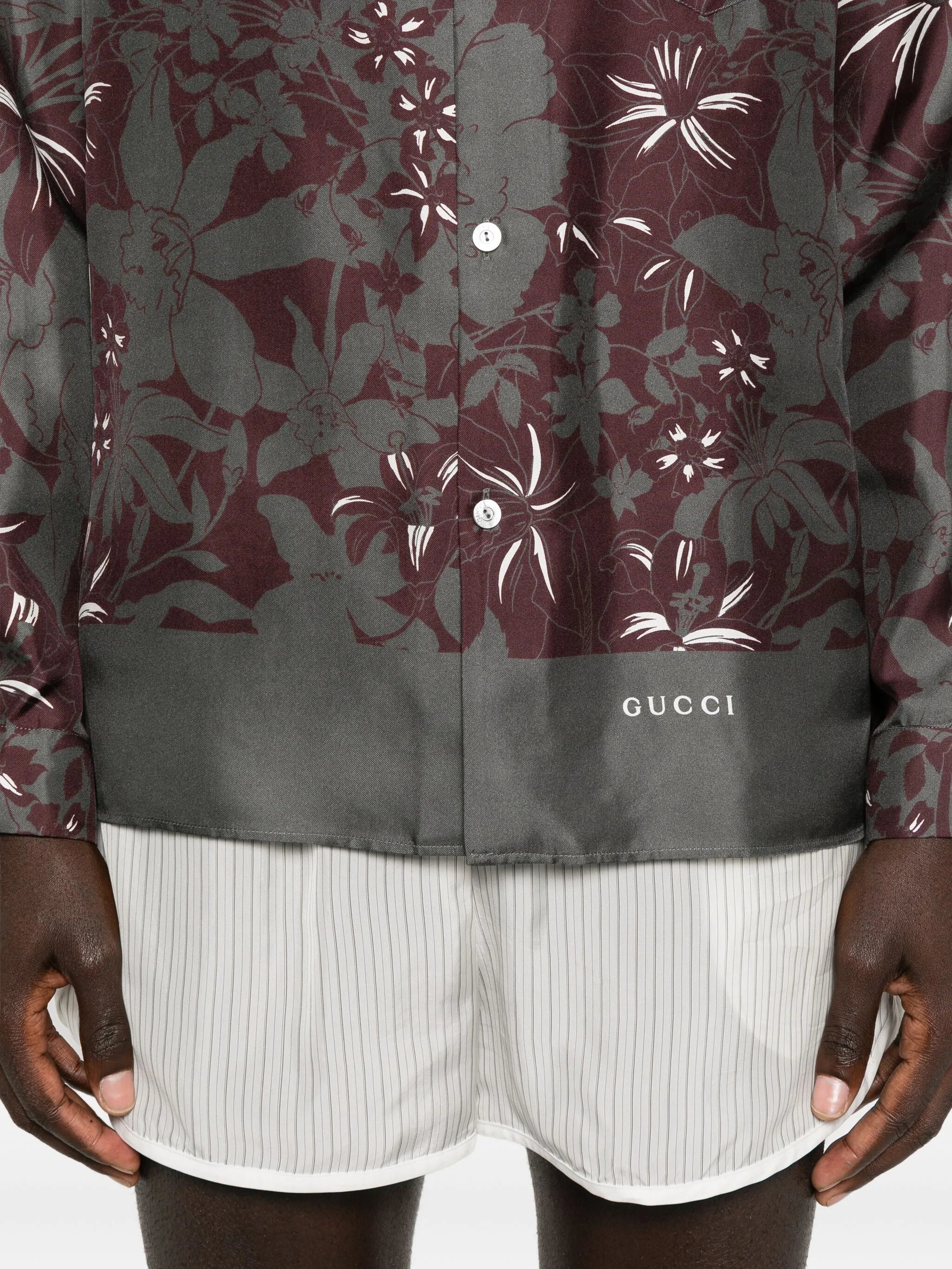 Gucci Floral-print Long-sleeve Shirt - 3