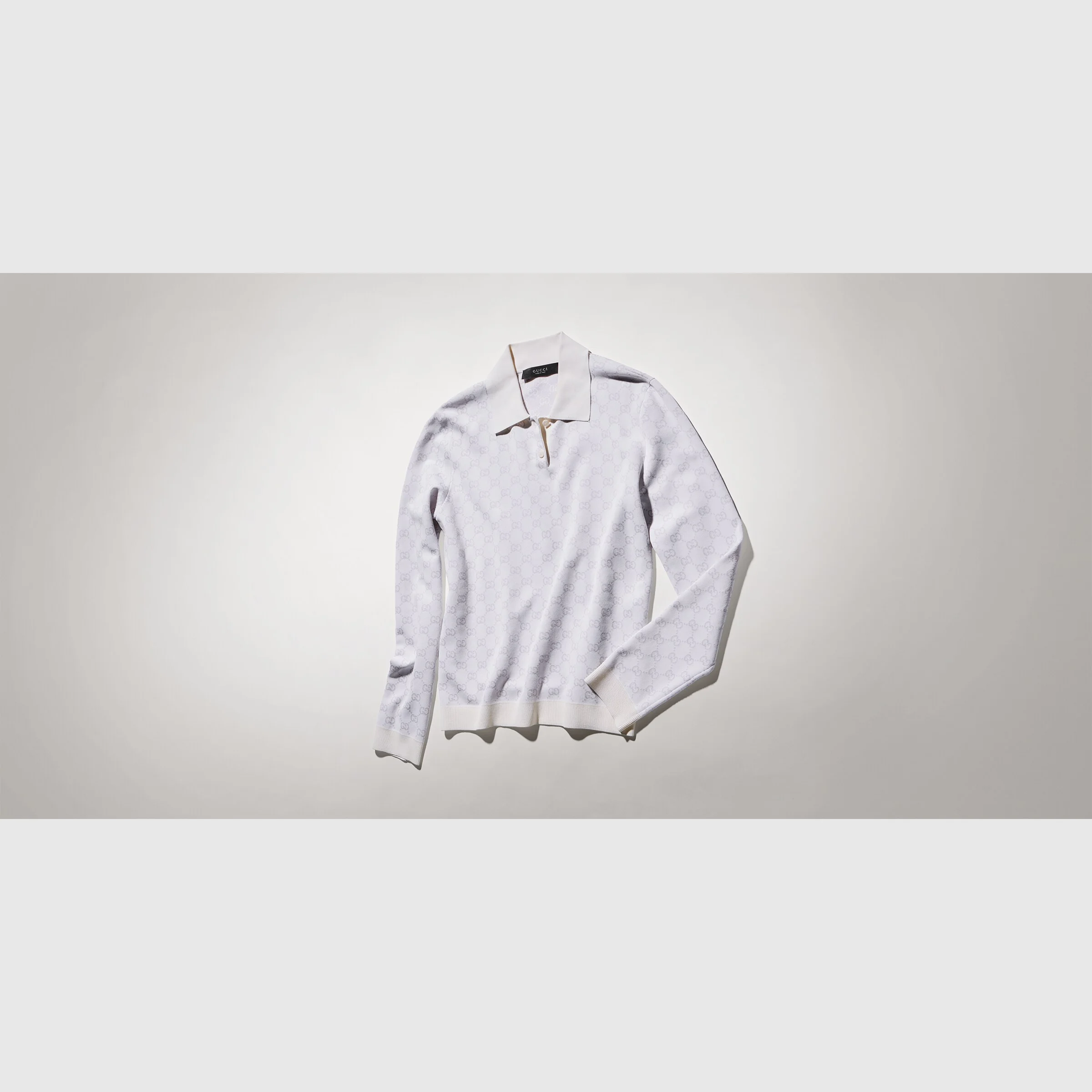 Fine knit viscose GG jacquard sweater - 1