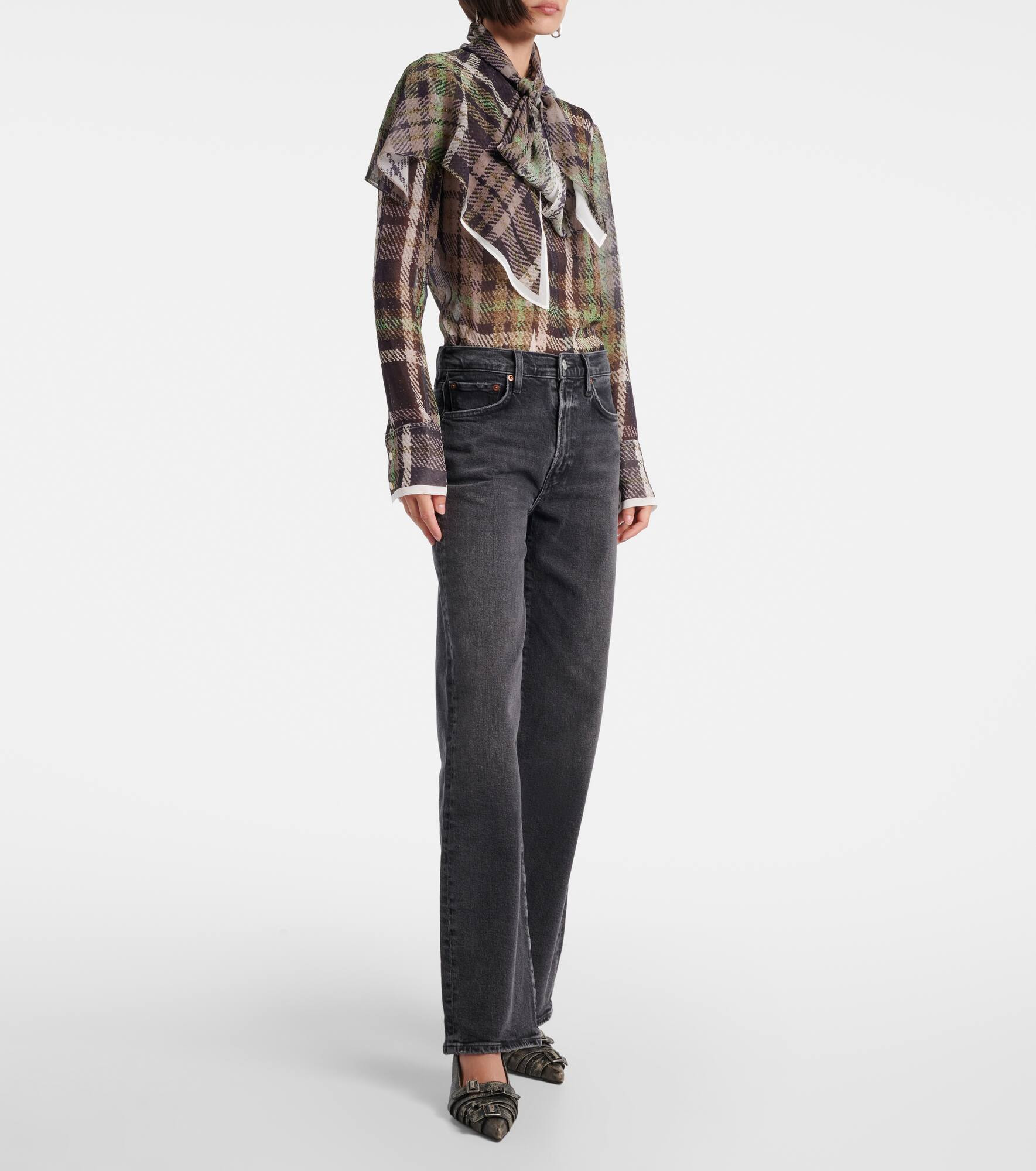 Harper mid-rise straight jeans - 7
