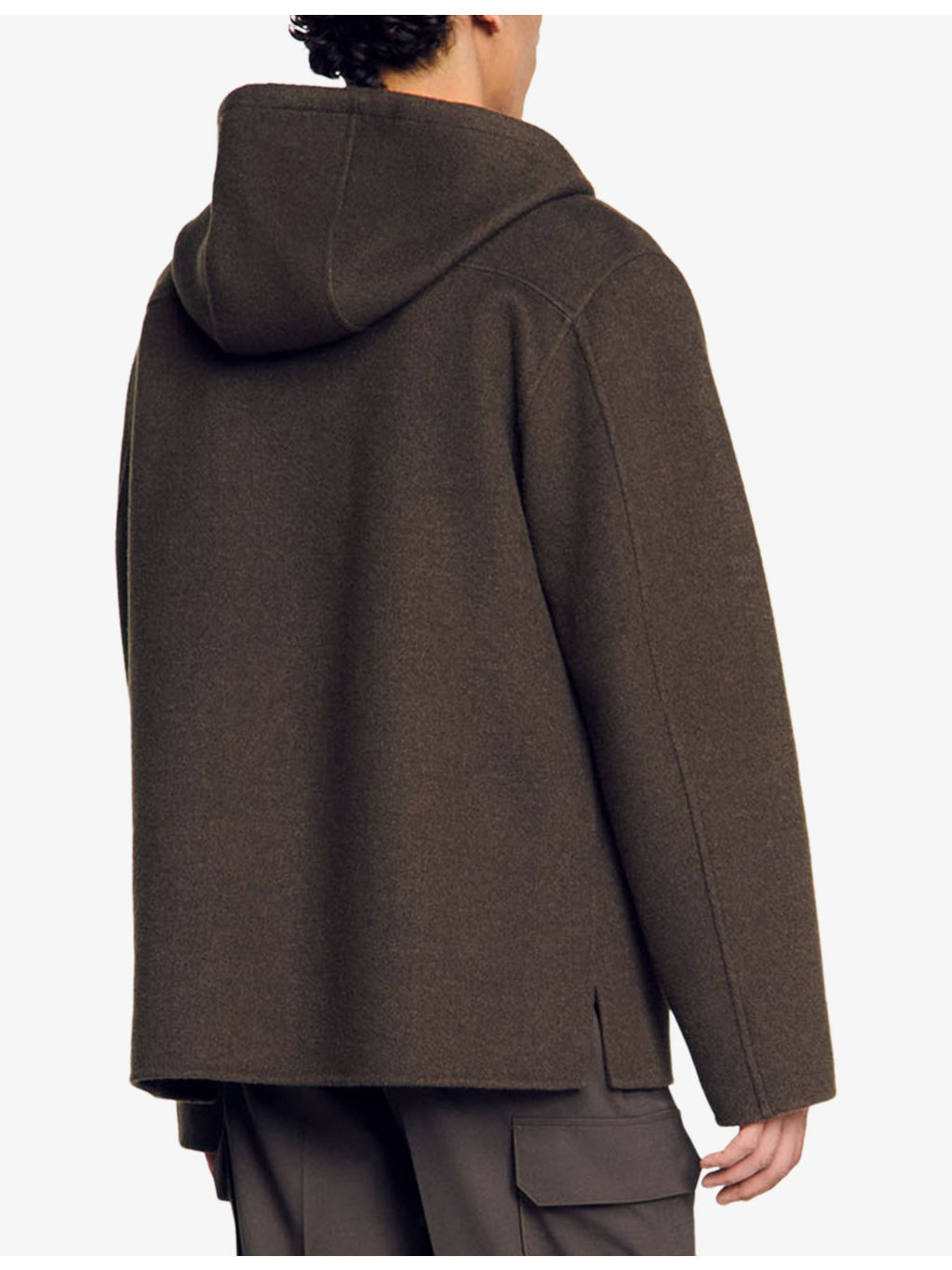 Toggle-hood regular-fit wool-blend jacket - 4