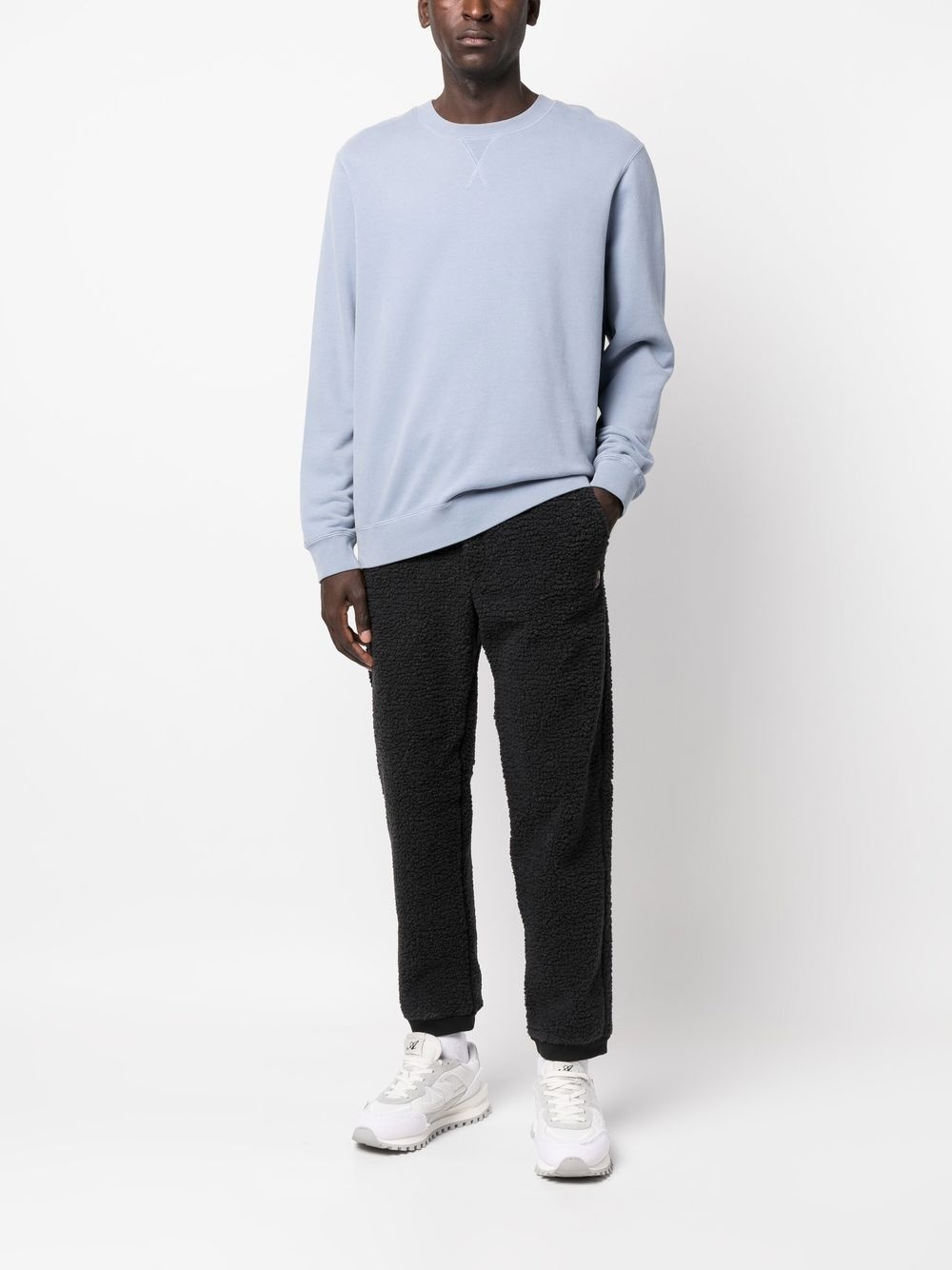 logo-patch fleece sweatpants - 2