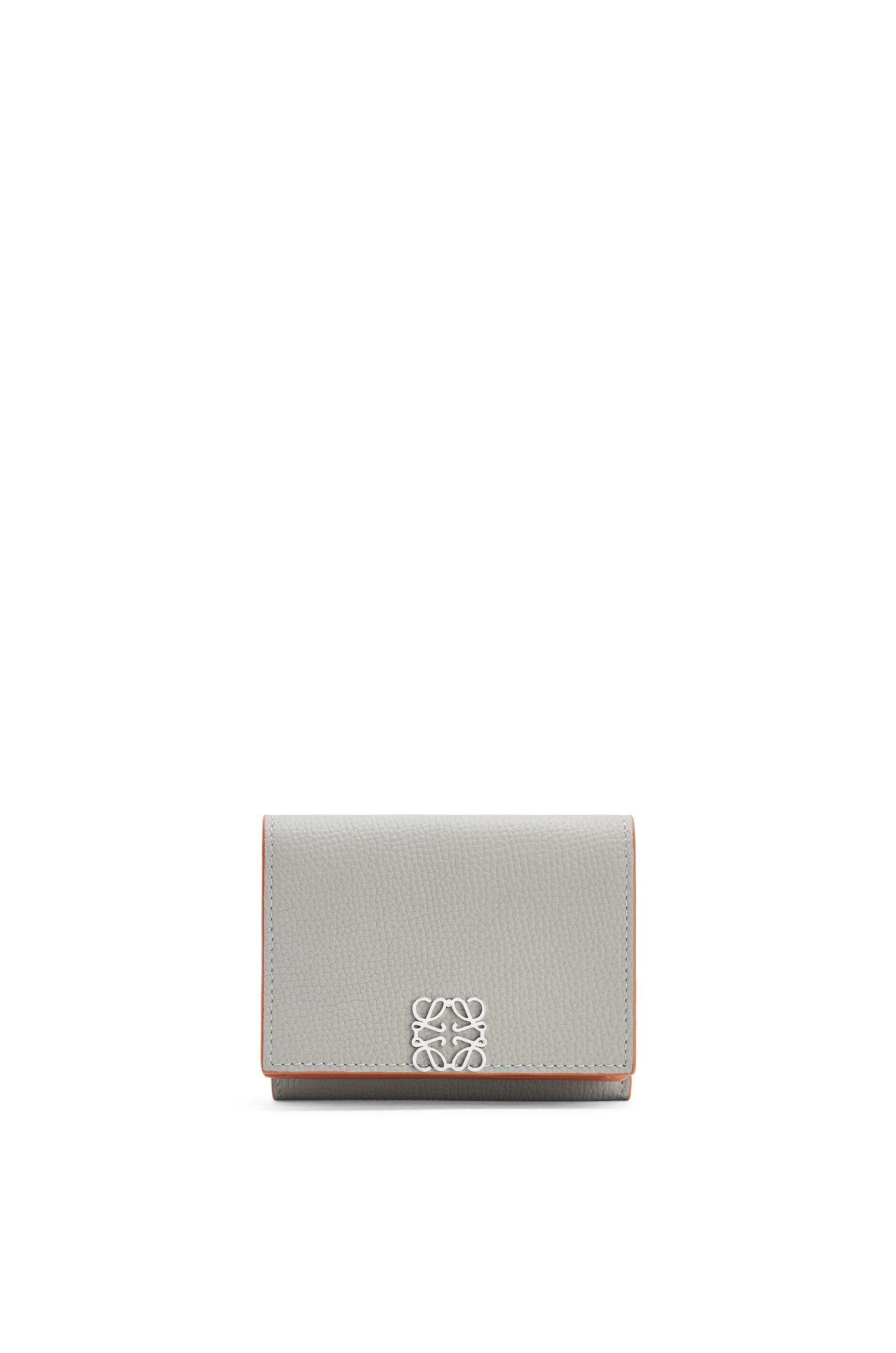 Anagram trifold 6 cc wallet in pebble grain calfskin - 1