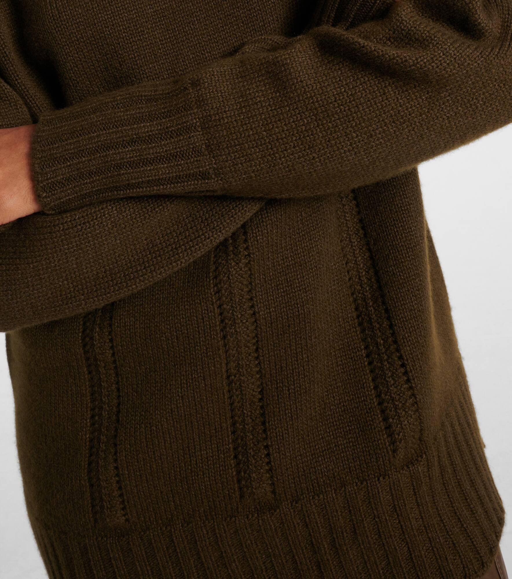 Waffle-knit cashmere and cotton sweater - 5