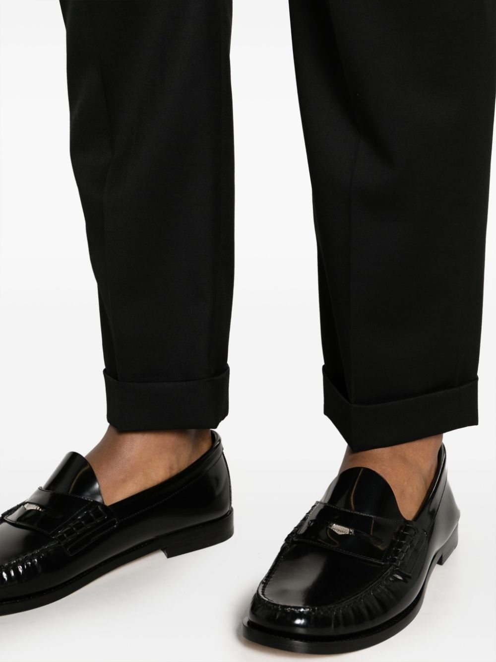 tapered wool trousers - 5