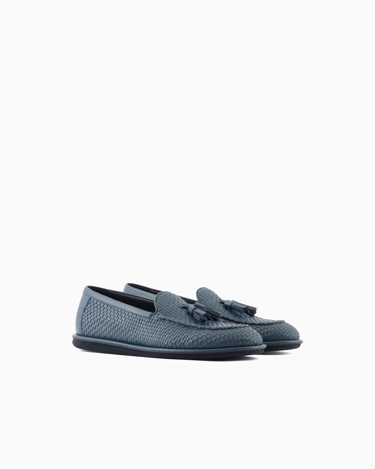 Woven nappa leather loafers with tassels - 2