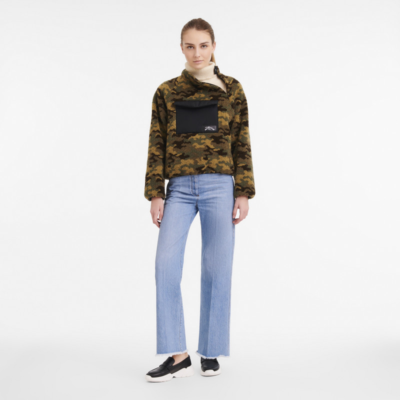 Fleece jacket Khaki - Fleece 3