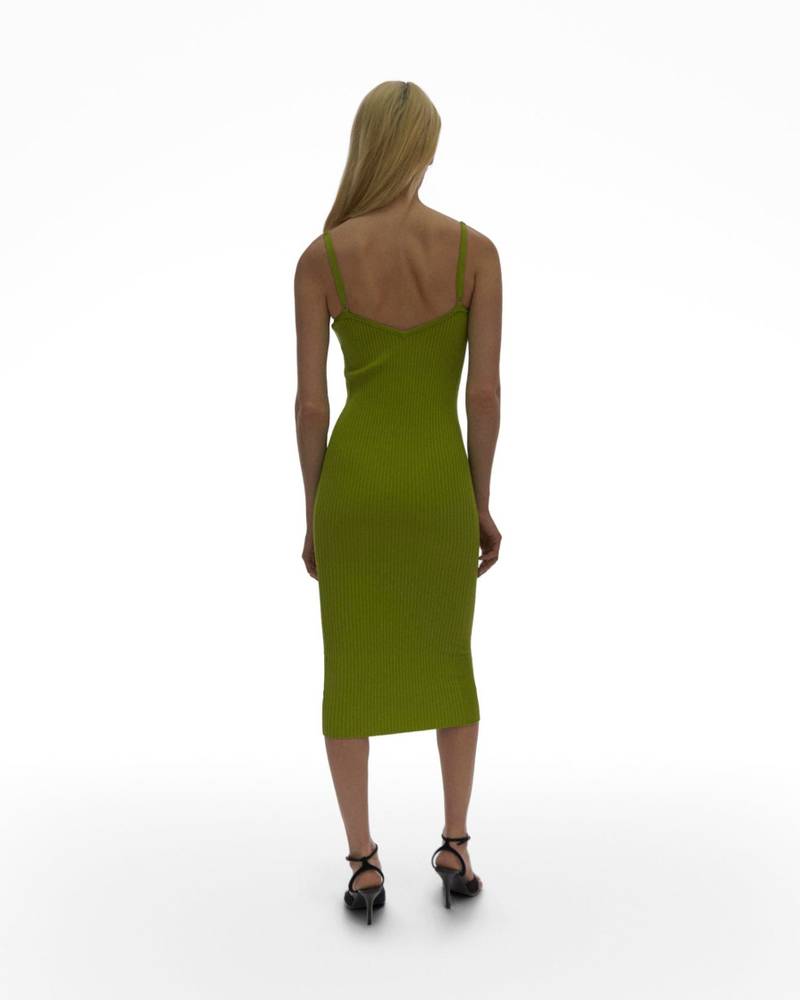 RIB EYELET BRA DRESS 4