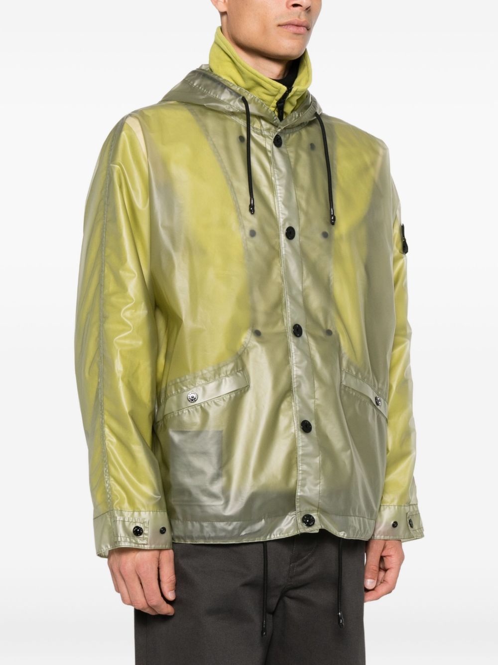 hooded transparent raincoat - 3
