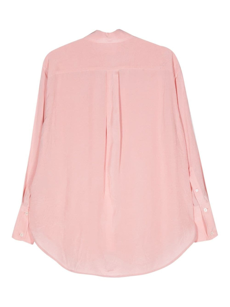 Victoria Beckham crinkled long-sleeve shirt outlook