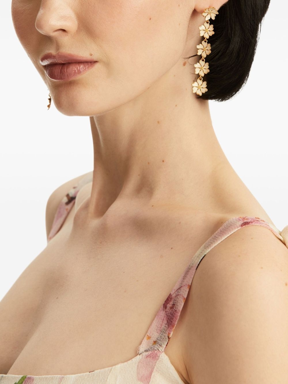 flower-detailing earrings - 2