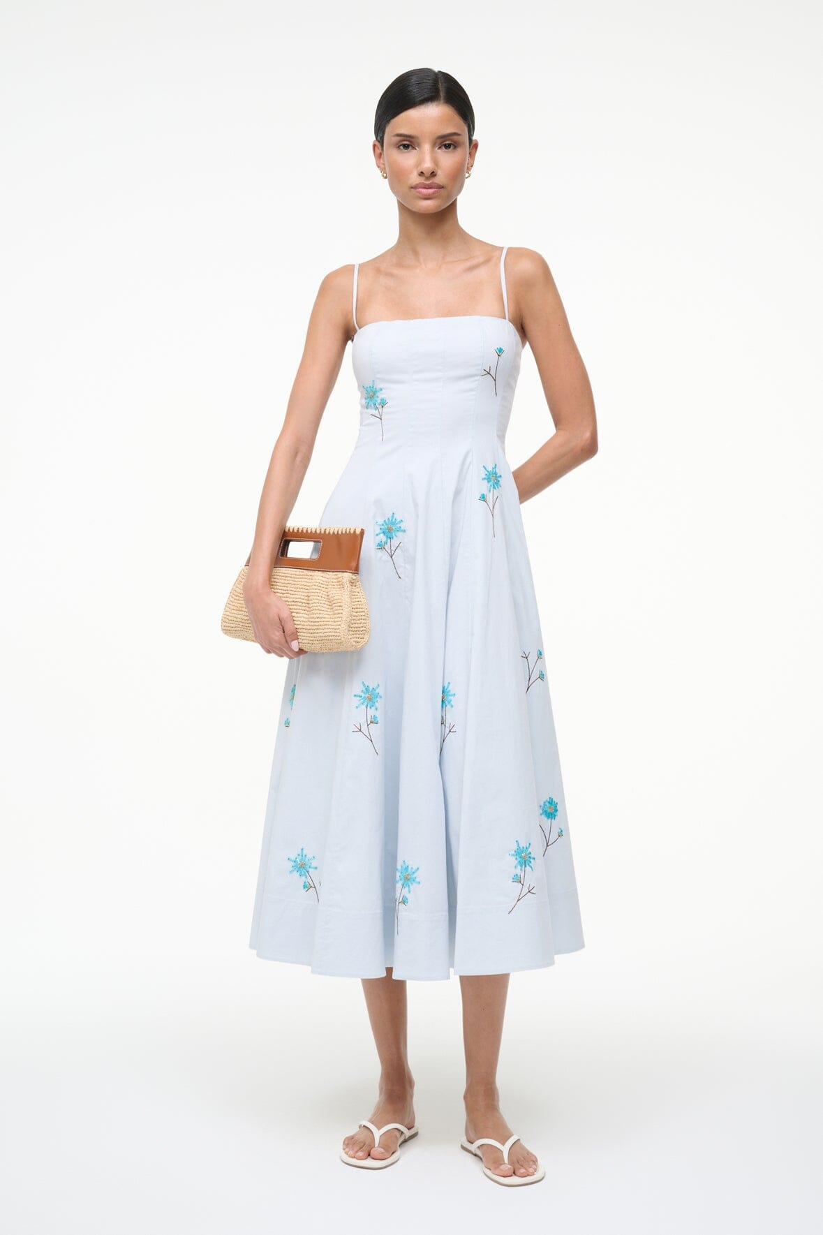 STAUD WYLIE DRESS DANDELION SKY - 2