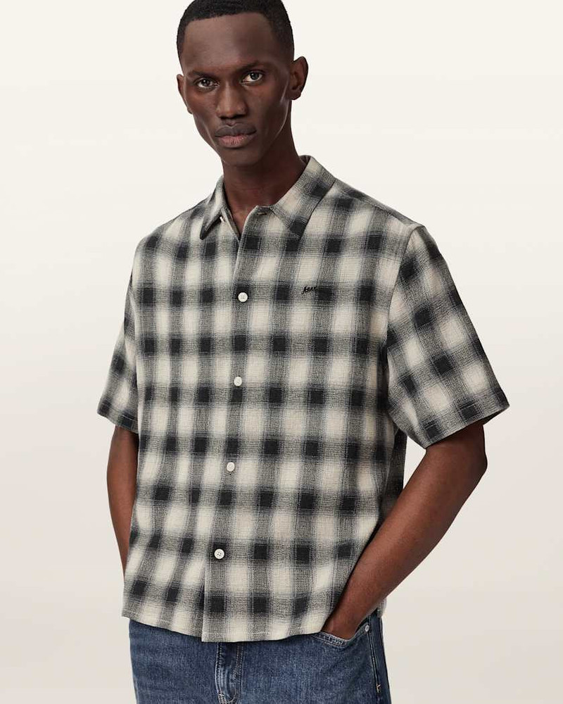 ALLSAINTS SHADOW SHORT SLEEVE BOXY CHECK SHIRT outlook