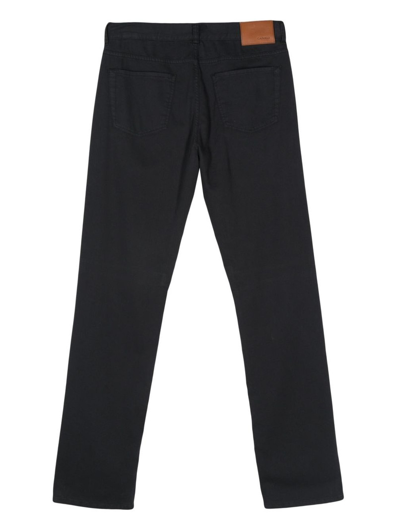 Canali logo-patch trousers outlook