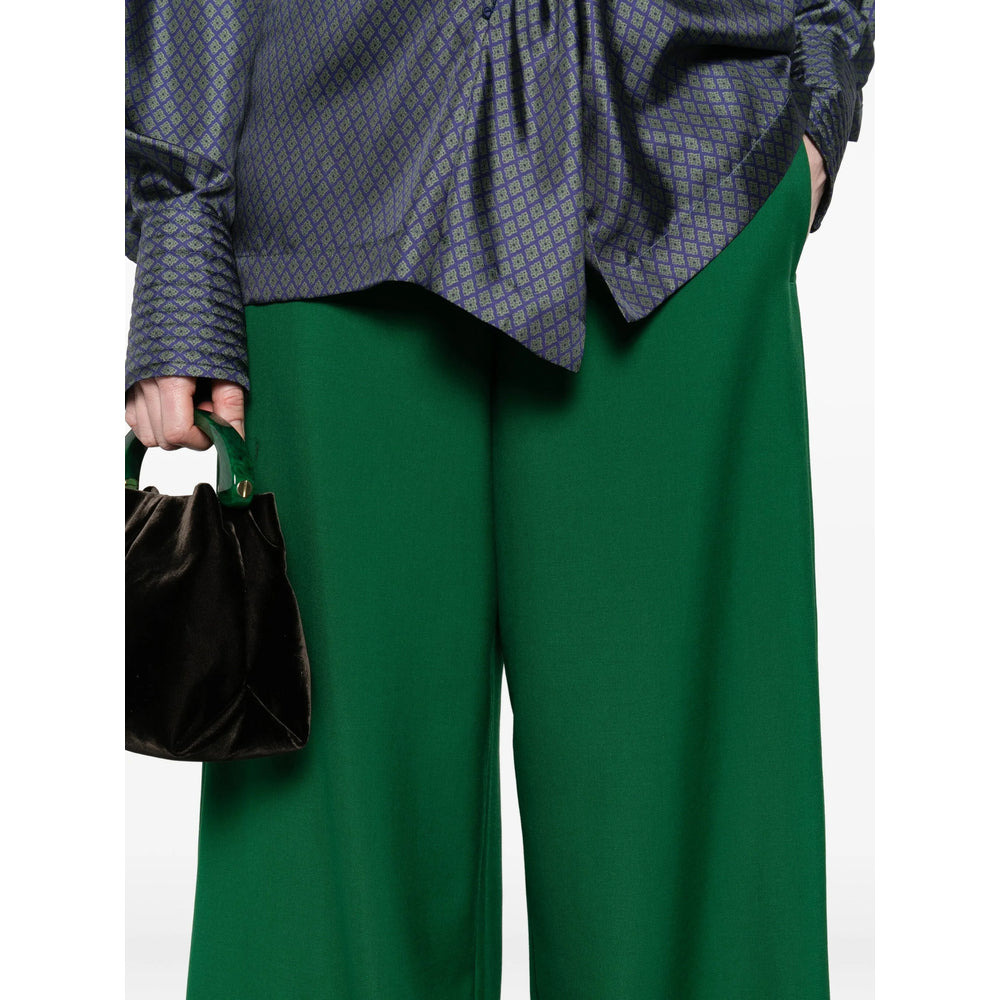 Dries Van Noten Green Trousers - Palazzo Pants Women - 4