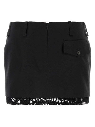 MAGDA BUTRYM crochet-trimmed silk mini skirt outlook