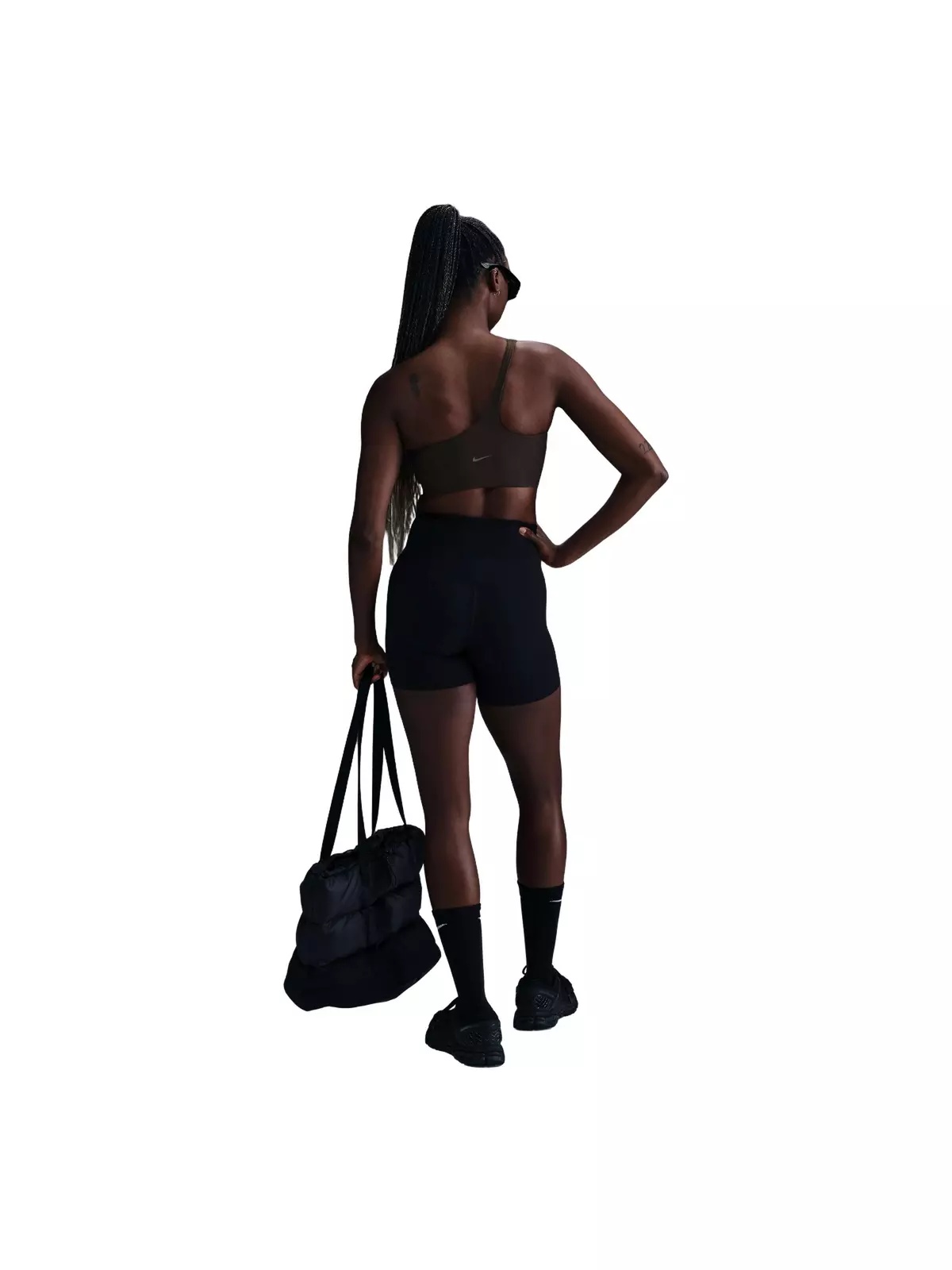 Women's Zenvy Asymmetrical Light-Support Padded Sports Bra-Brown - 5
