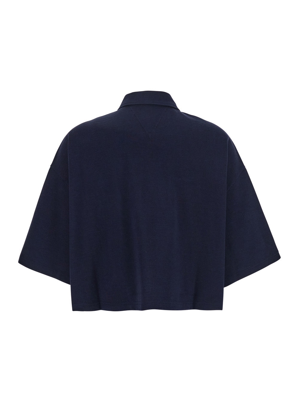 Bottega Veneta Women Blue Cropped Polo Shirt With Embroidered Logo In Cotton Piquet Woman - 2