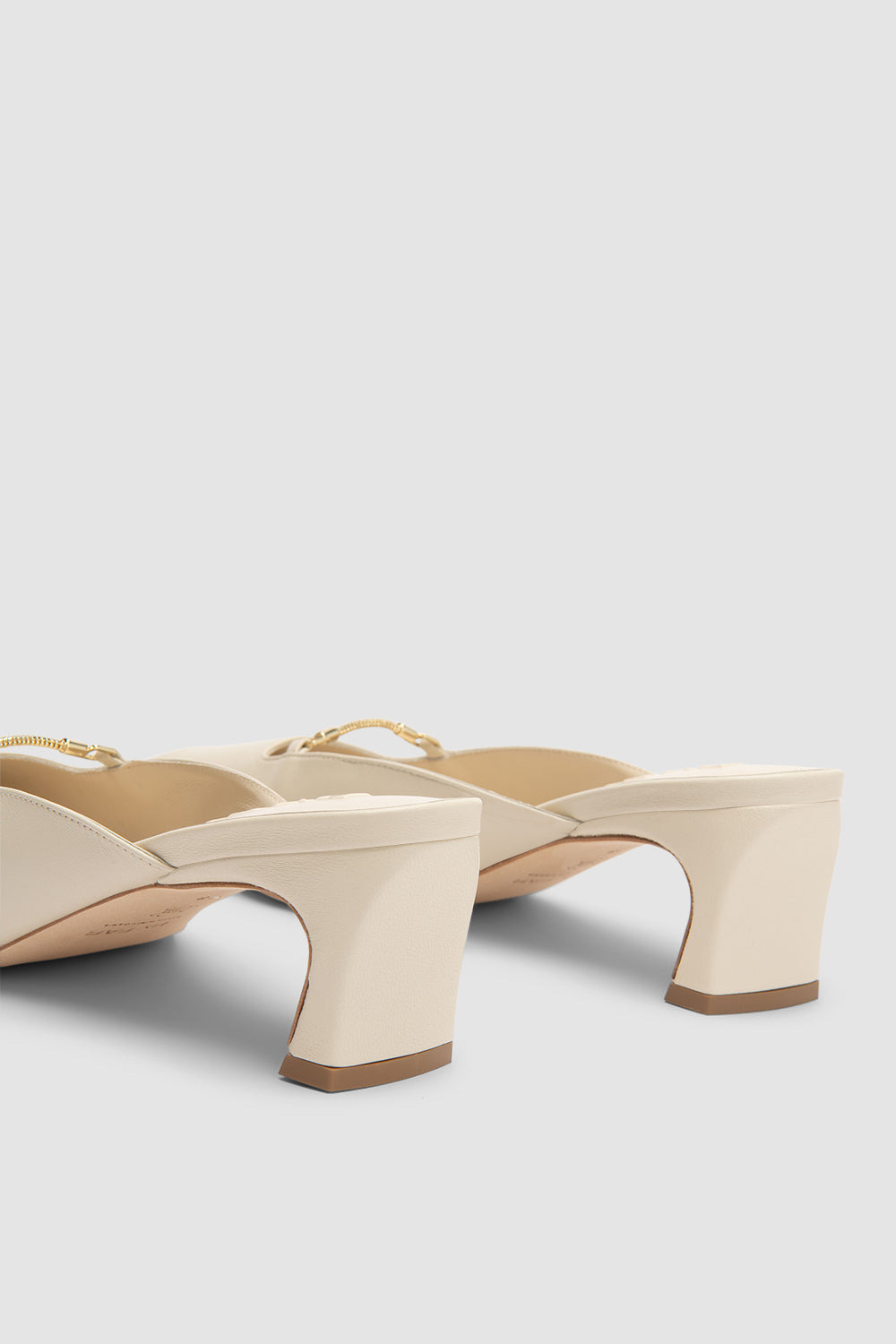 Leda Limewash Lamb Nappa Leather Mule - 5