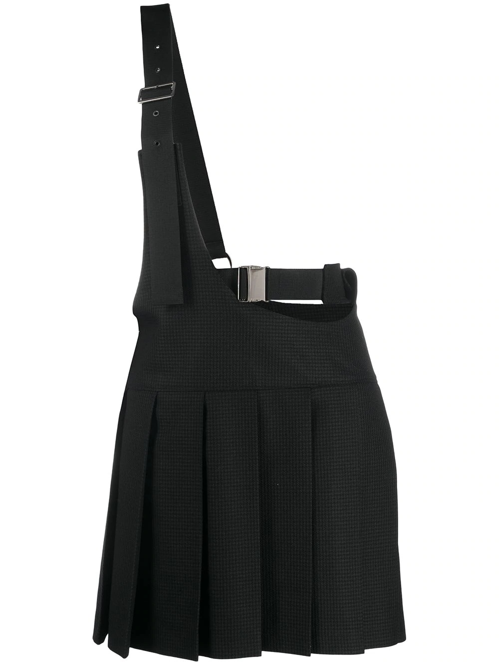 buckled strap pleated skirt - 1