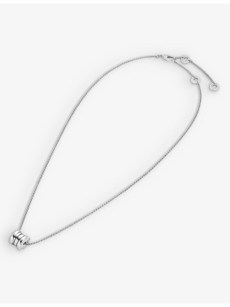 BVLGARI B.zero1 mini 18ct white-gold necklace outlook