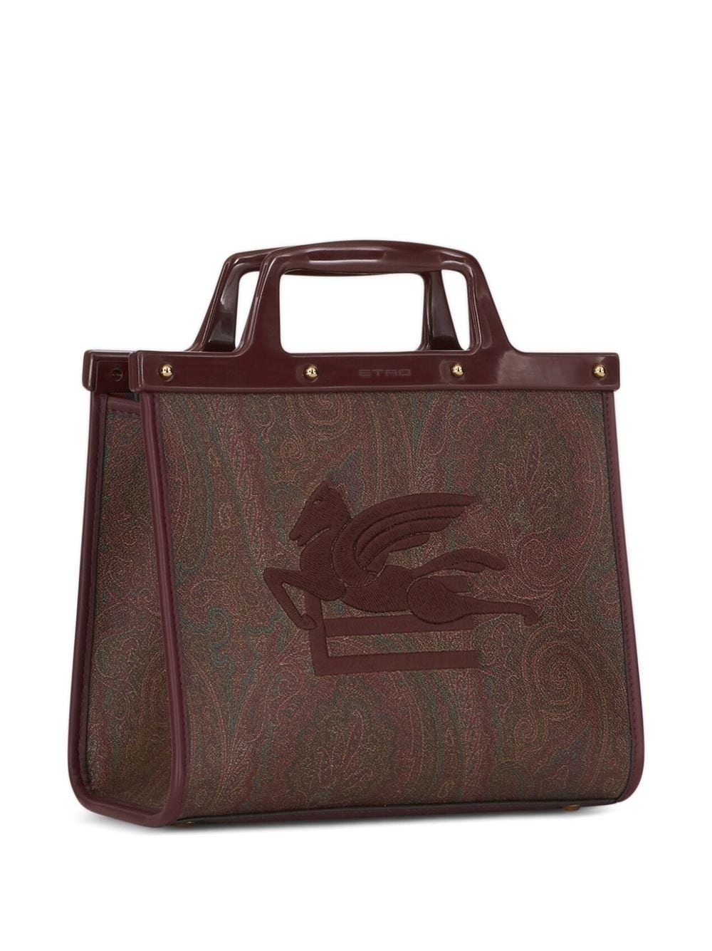 paisley-print embroidered tote - 6