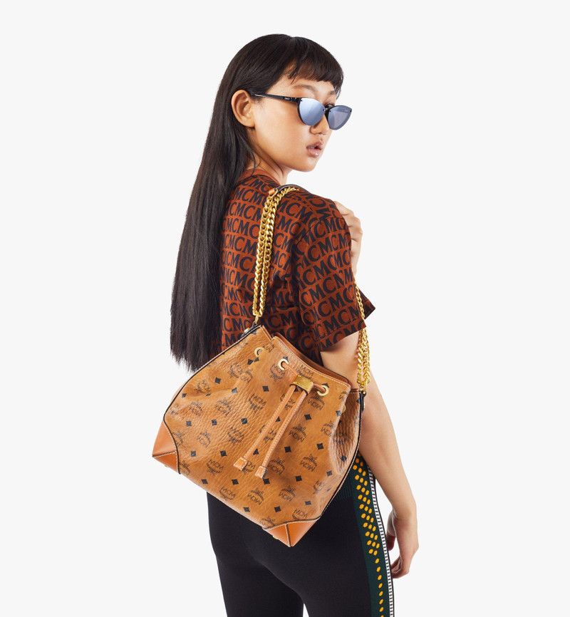 MCM Klassik Drawstring Bag in Visetos outlook