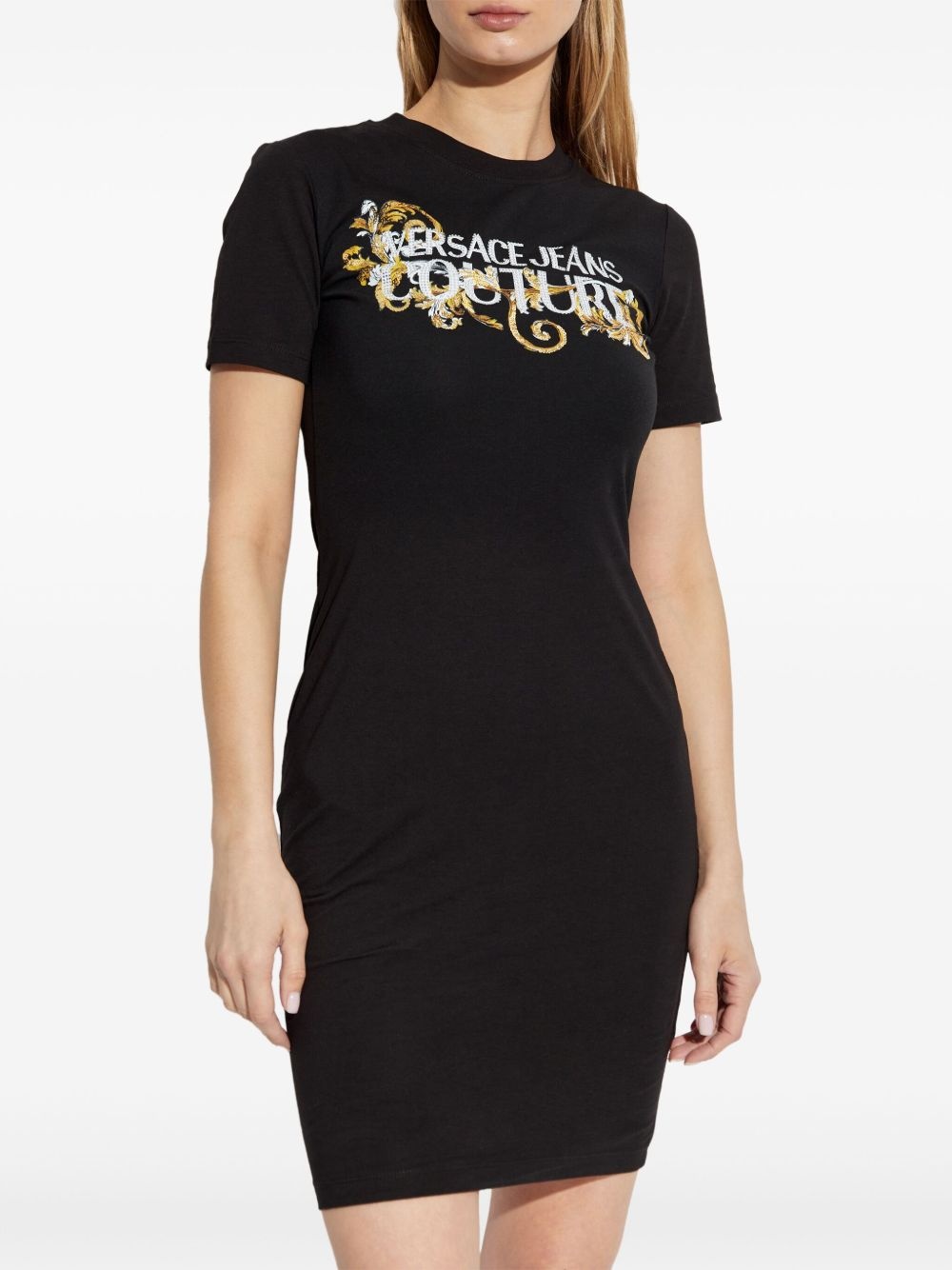 Crystal Outline Barocco mini dress - 2
