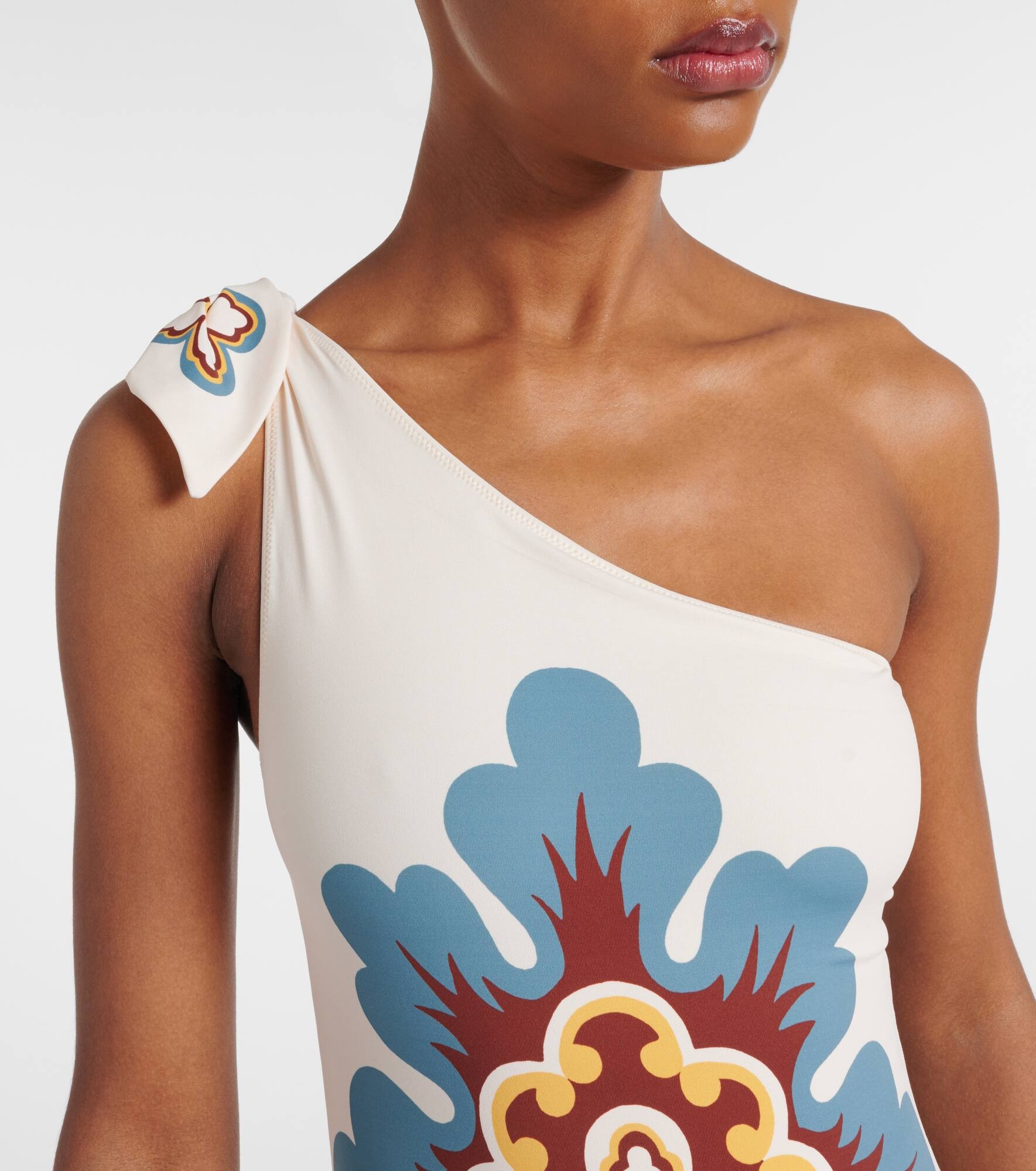 Goddess printed one-shoulder swimsuit - 4