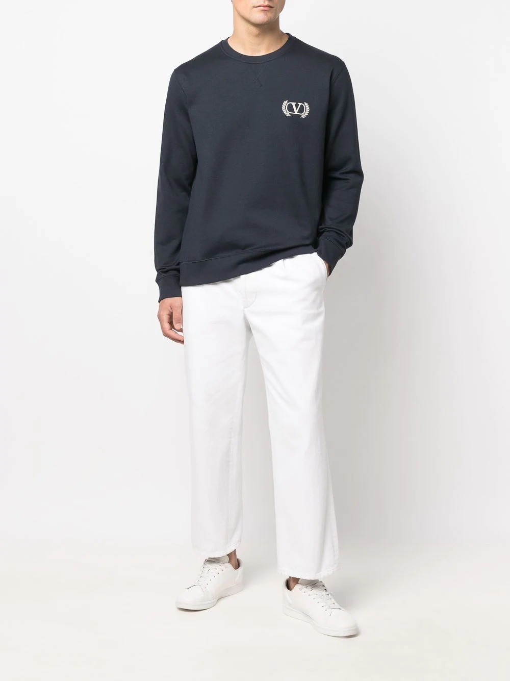 logo-embroidered sweatshirt - 2