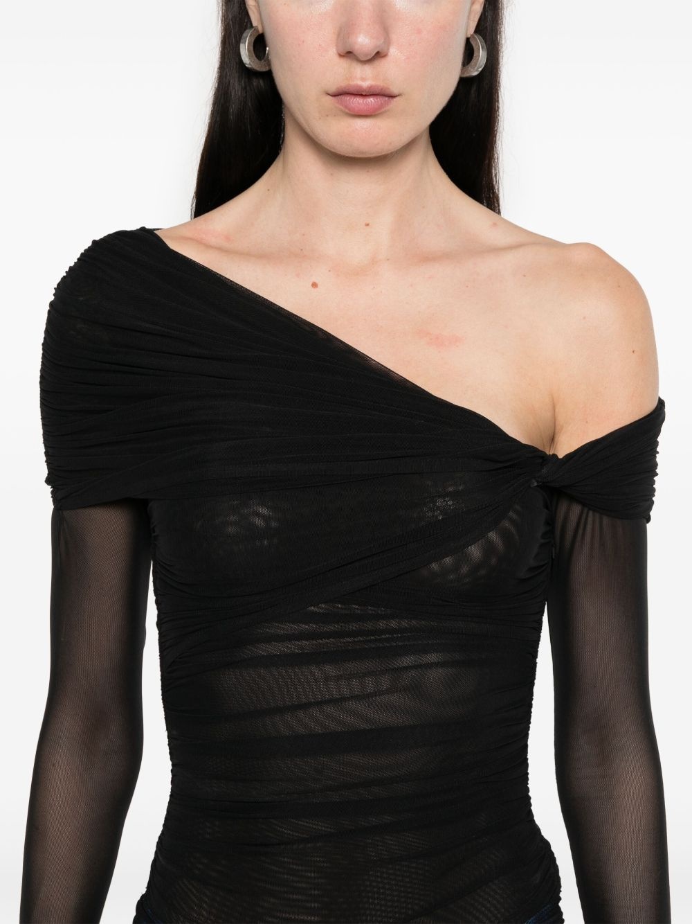 off-shoulder ruched bodysuit - 5