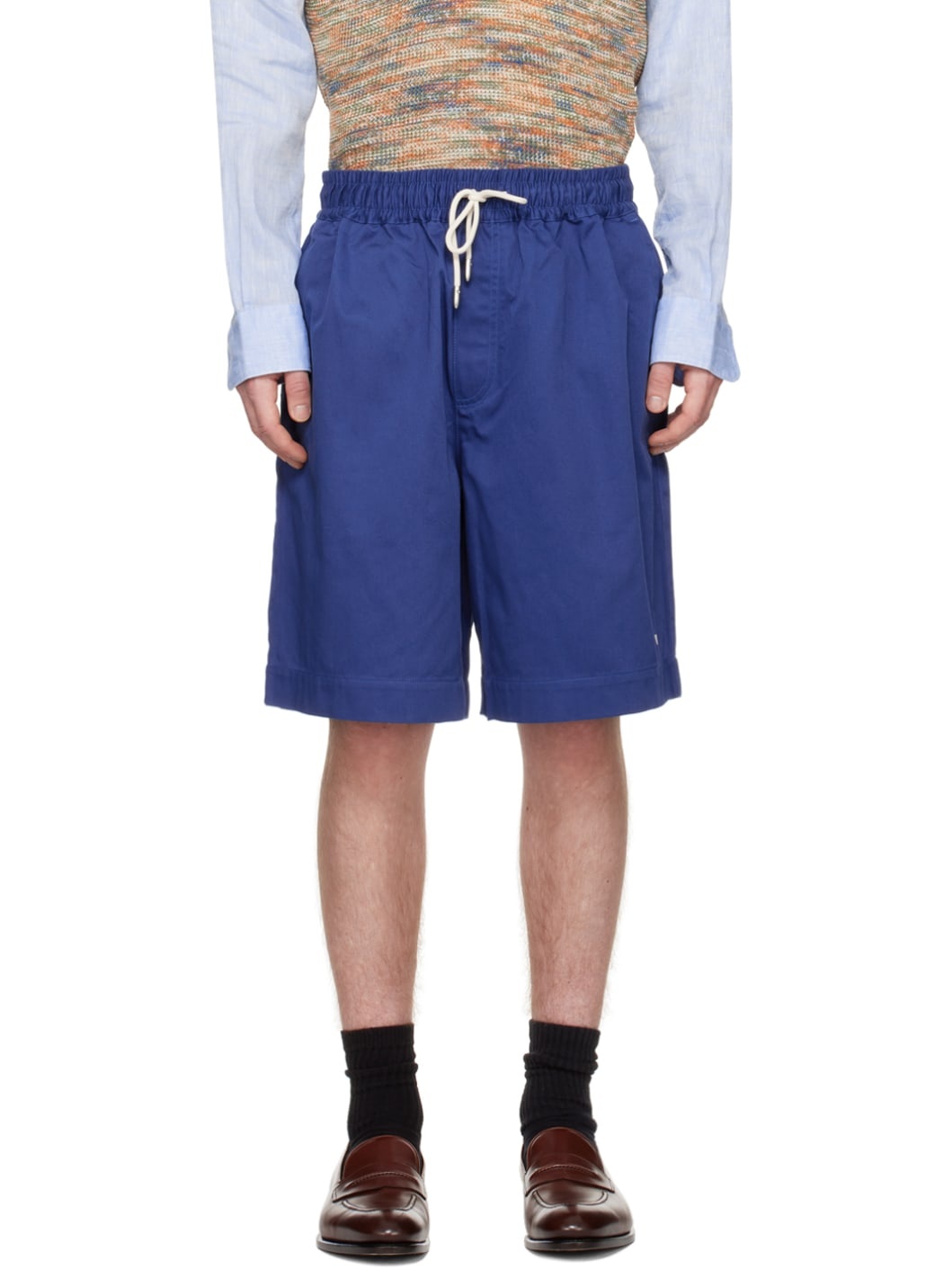 Blue Oversized Shorts - 1