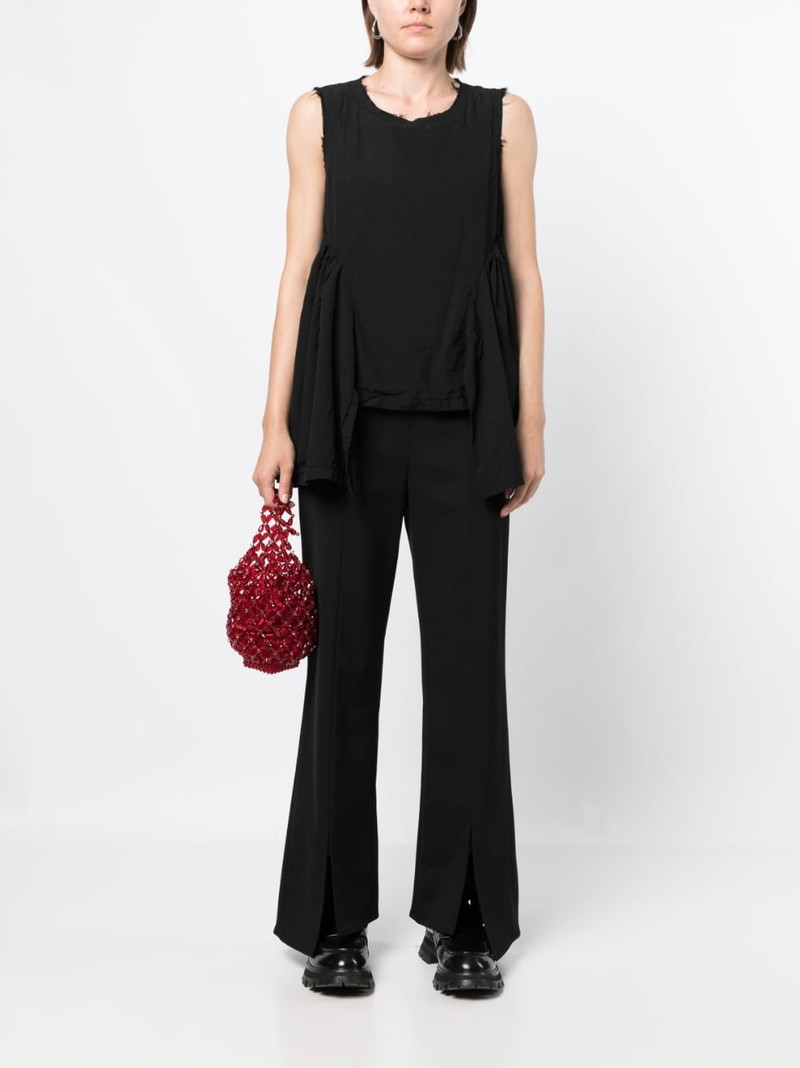 Comme Des Garçons ruffle-detailing sleeveless top outlook