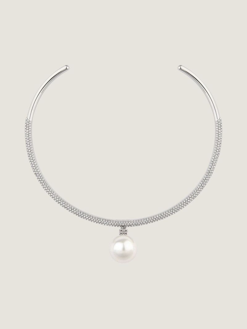 Givenchy PEARL TORQUE NECKLACE IN METAL WITH PEARL AND CRYSTALS outlook