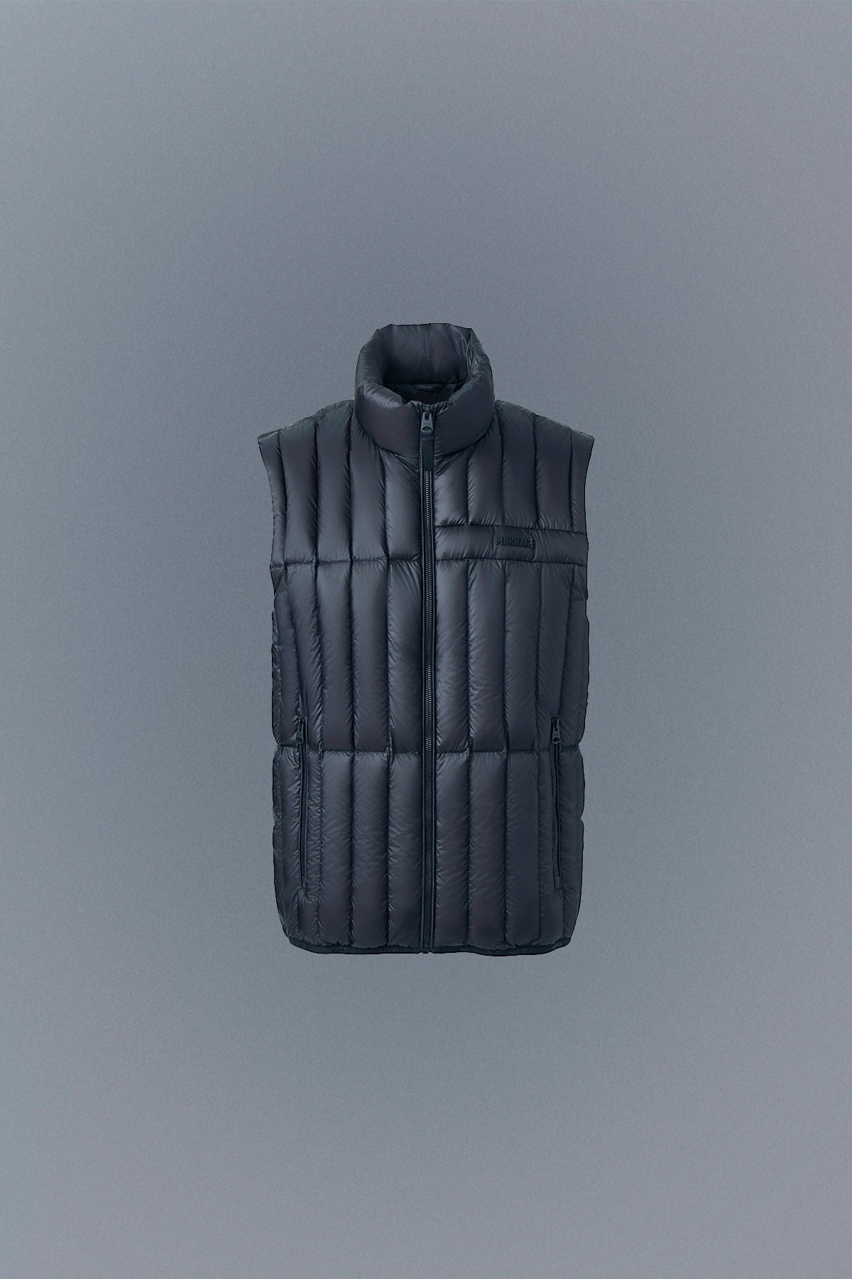 PATRICK Translucent ripstop light down vest with funnel collar - 1