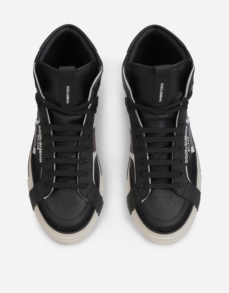 Calfskin 2.Zero custom high-top sneakers with contrasting details - 4