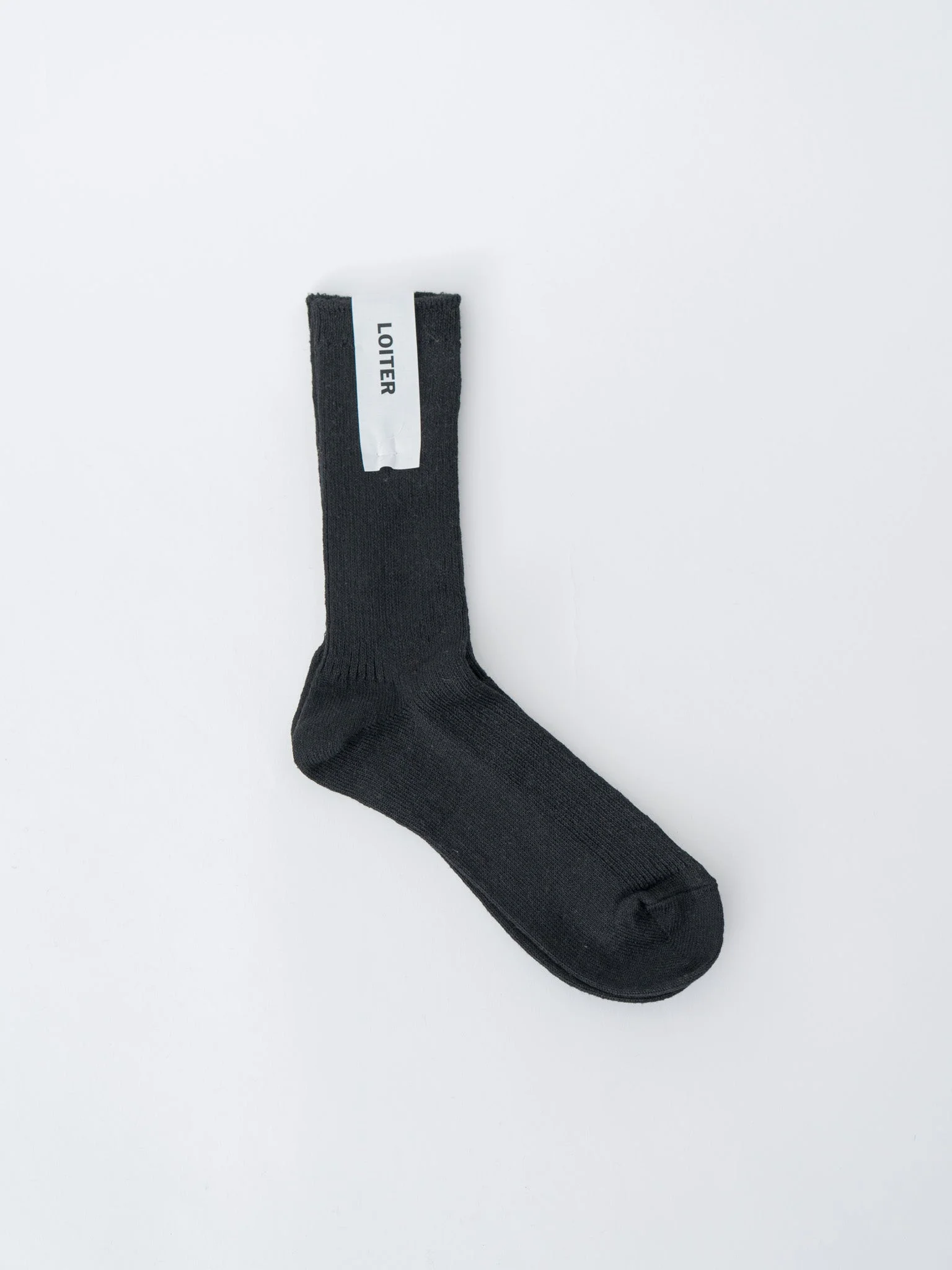 Linen Rib Socks - Black, Mocha, Orange, Yellow, White - 1