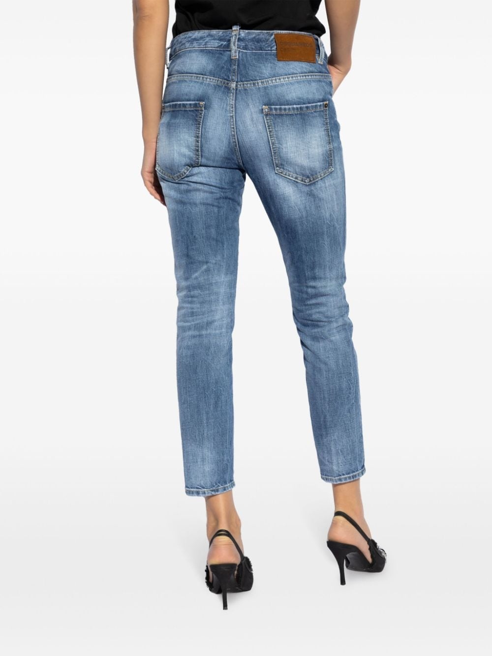 Dsquared2 Jeans Blu Donna Crop - 4