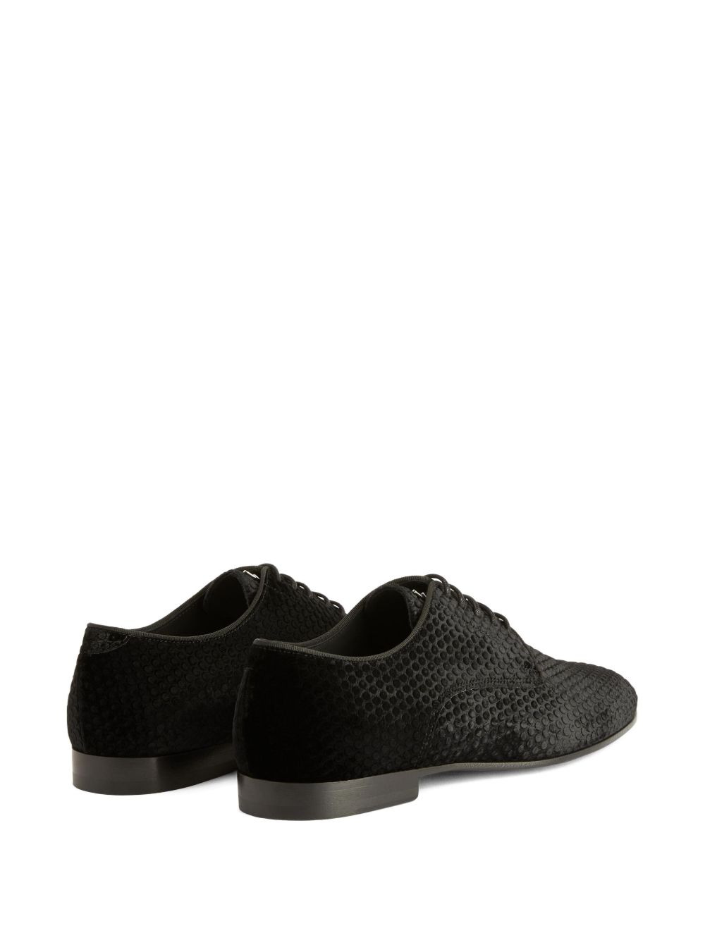Melithon lace-up velvet derby shoes - 3