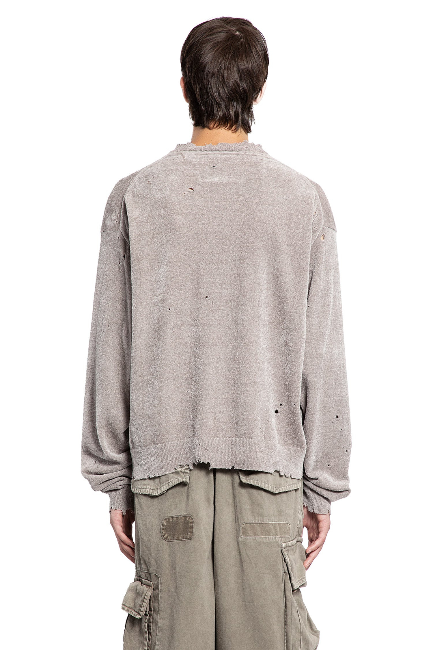 Distressed Knit Sweater - 3