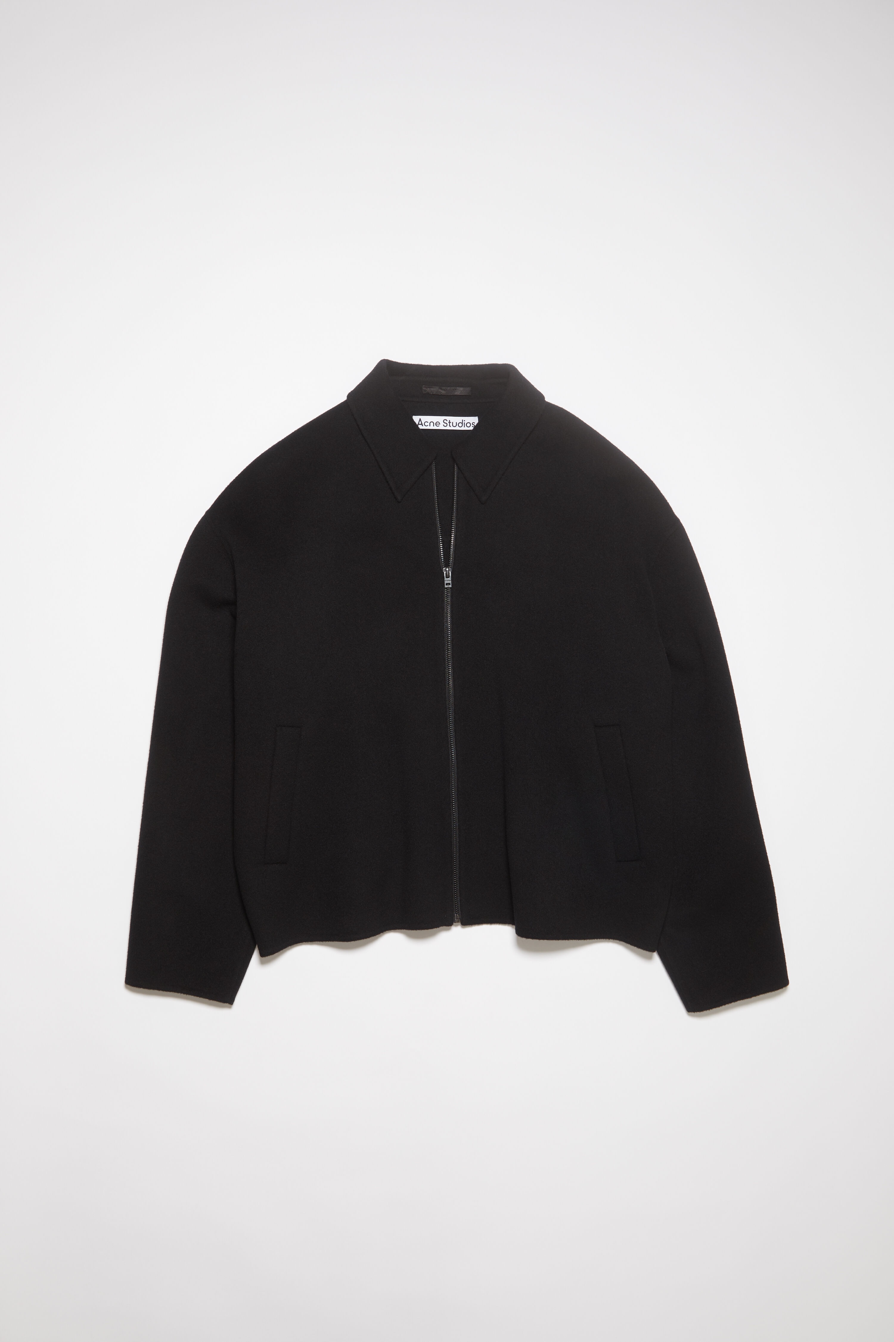 Wool zipper jacket - Black - 7