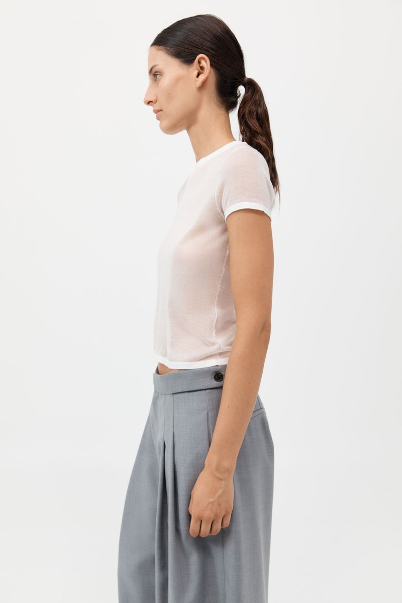 Sheer Baby Tee - White 4