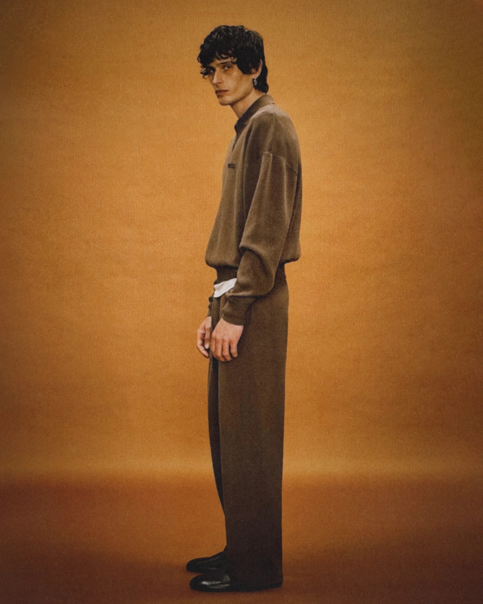 STRAIGHT LEG KNIT PANT LIGHT BROWN - 2