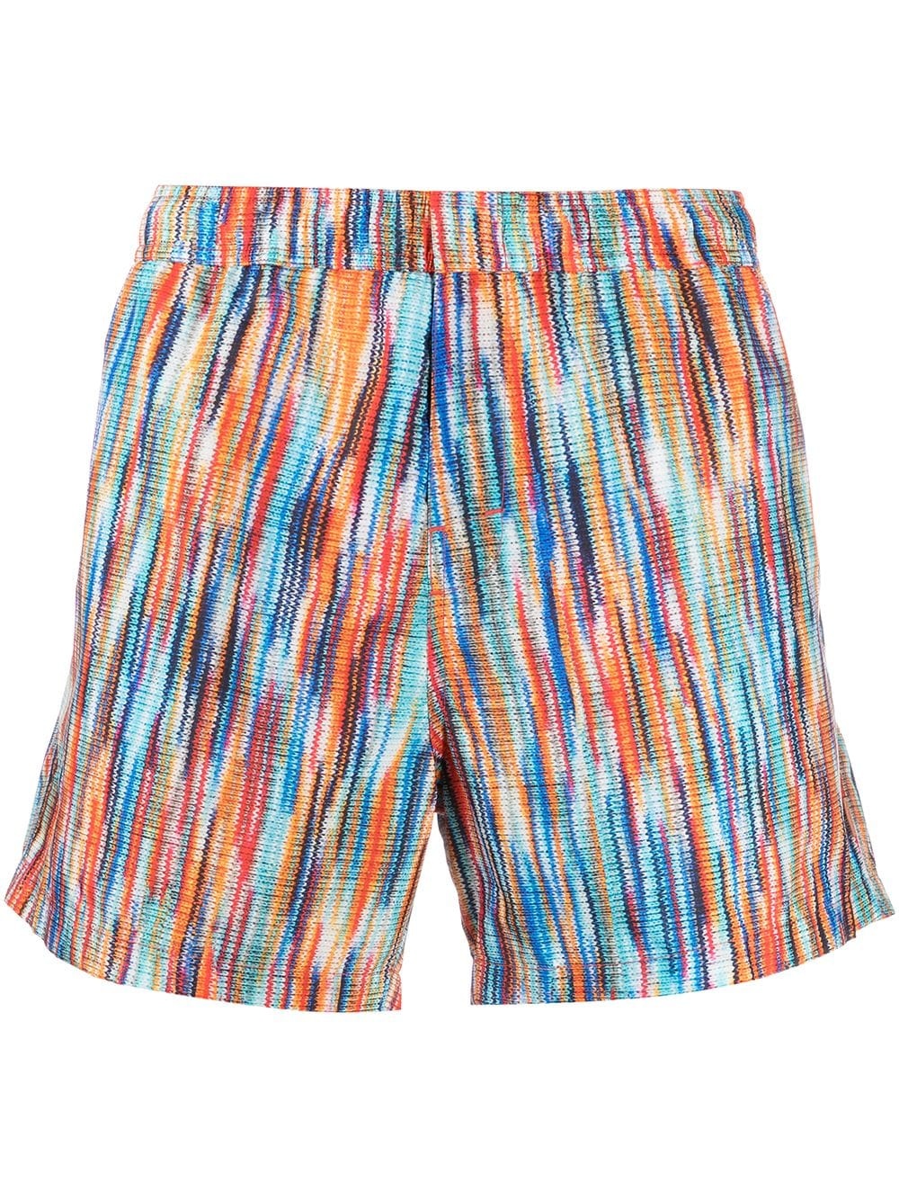 woven-print swimming shorts - 1