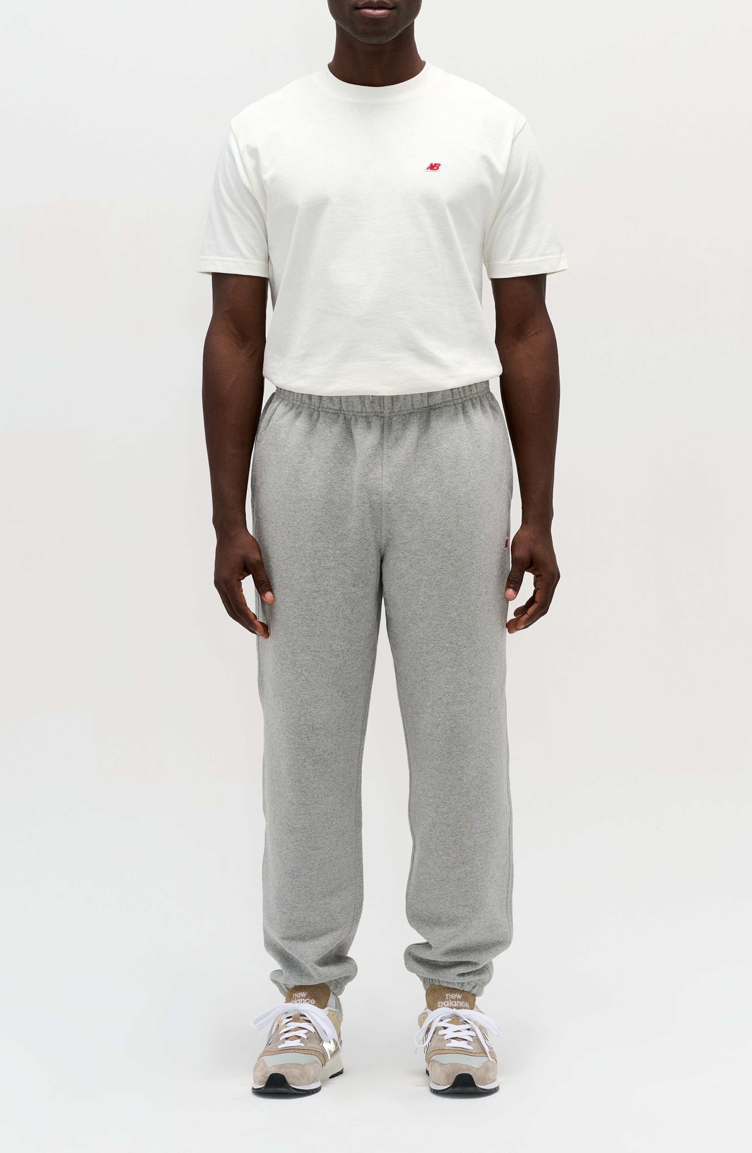 New Balance Made in USA Core Cotton French Terry Sweatpants in Athletic Grey at Nordstrom - 6