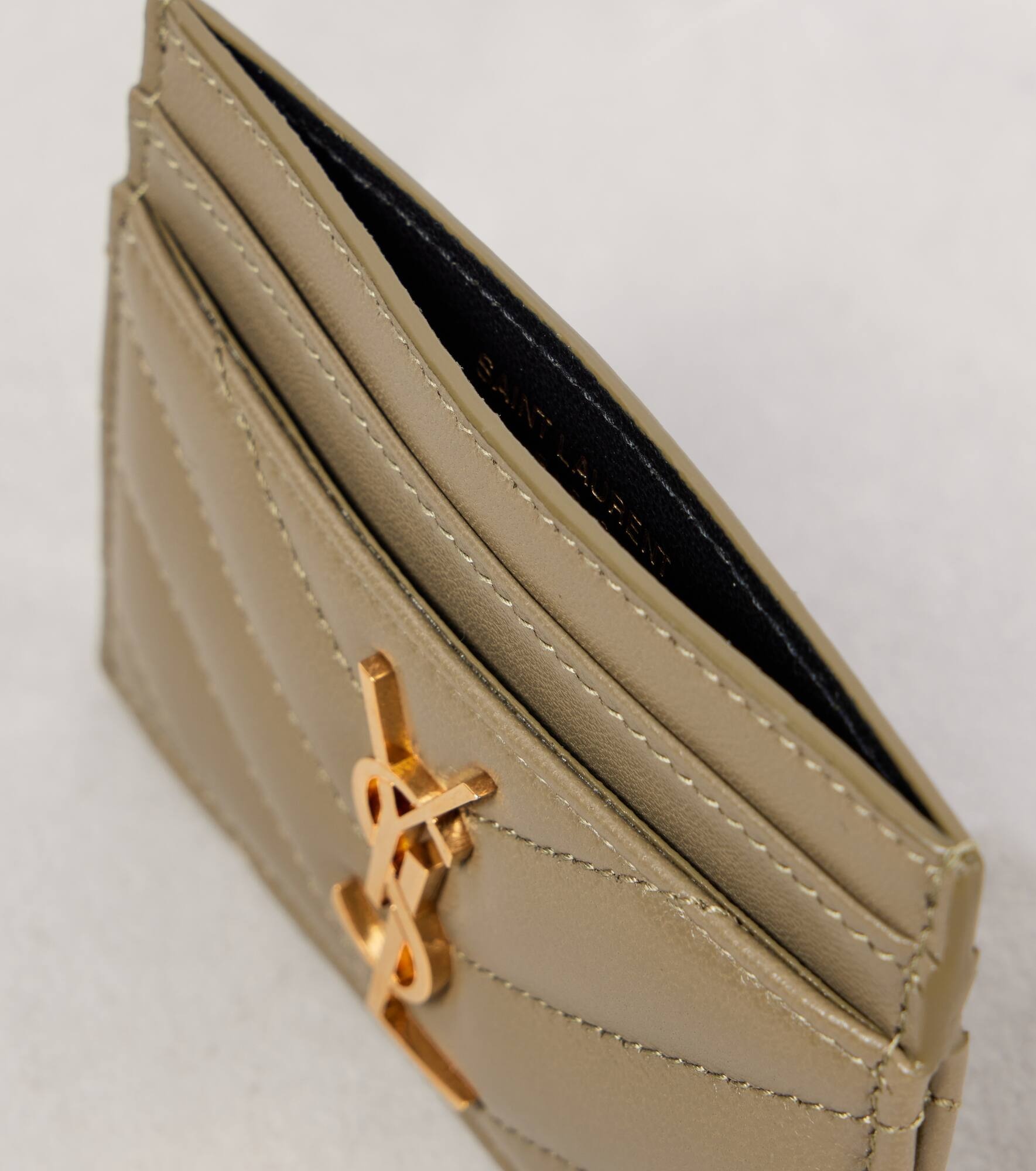 Cassandre metalassé leather card holder - 2