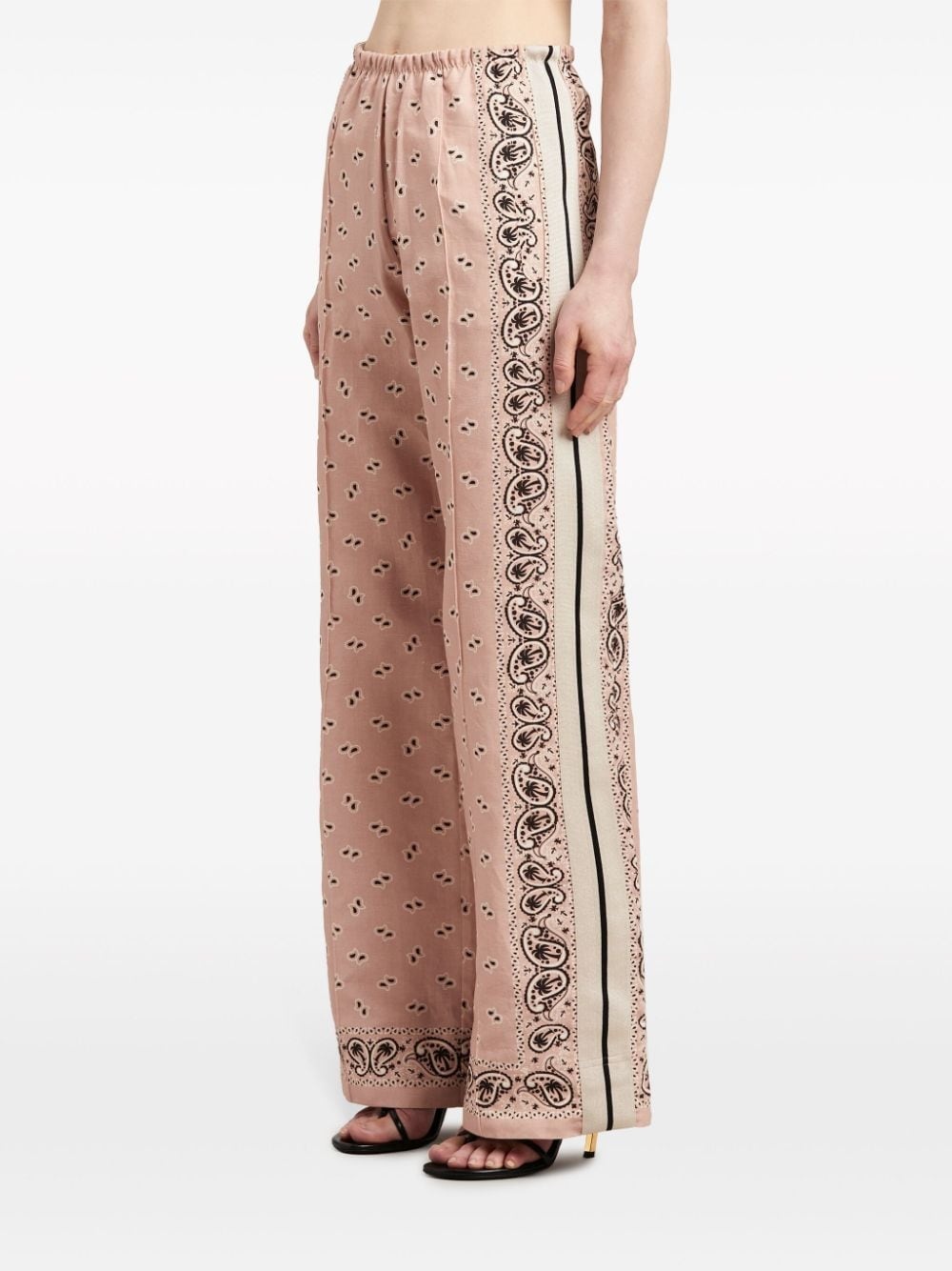 paisley-print wide-leg trousers - 3